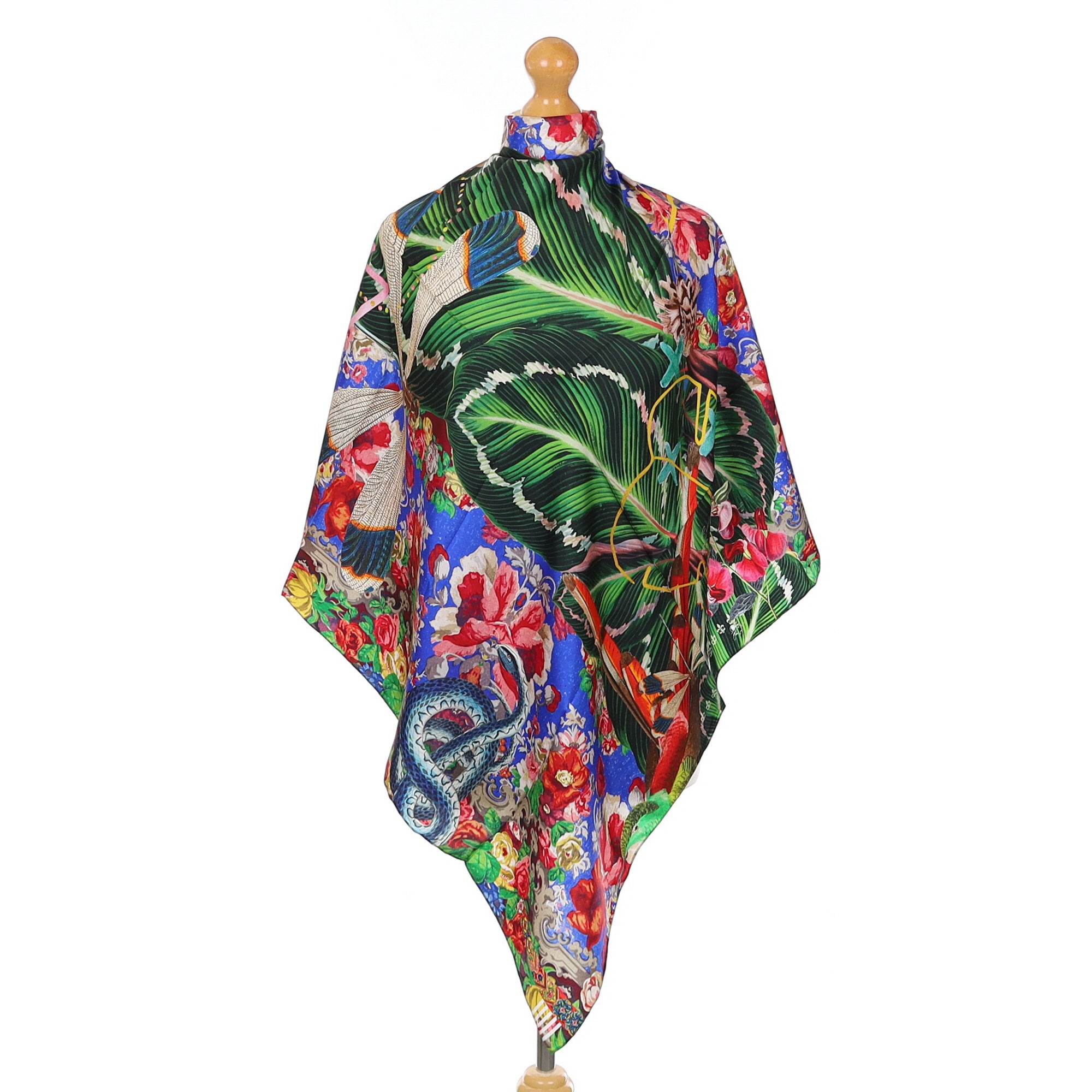 Brand New Colourful Tropical Silk Scarf