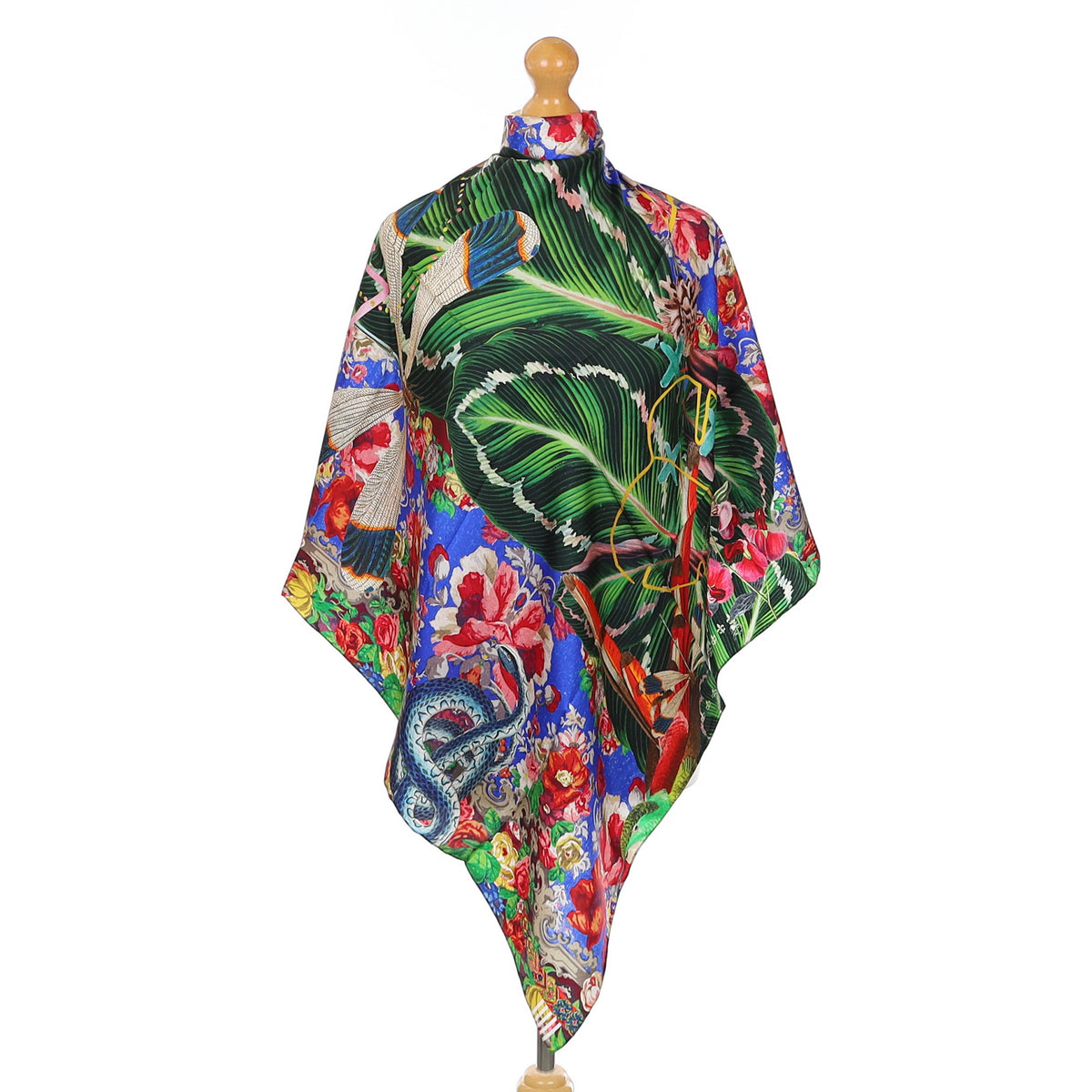 Brand New Colourful Tropical Silk Scarf