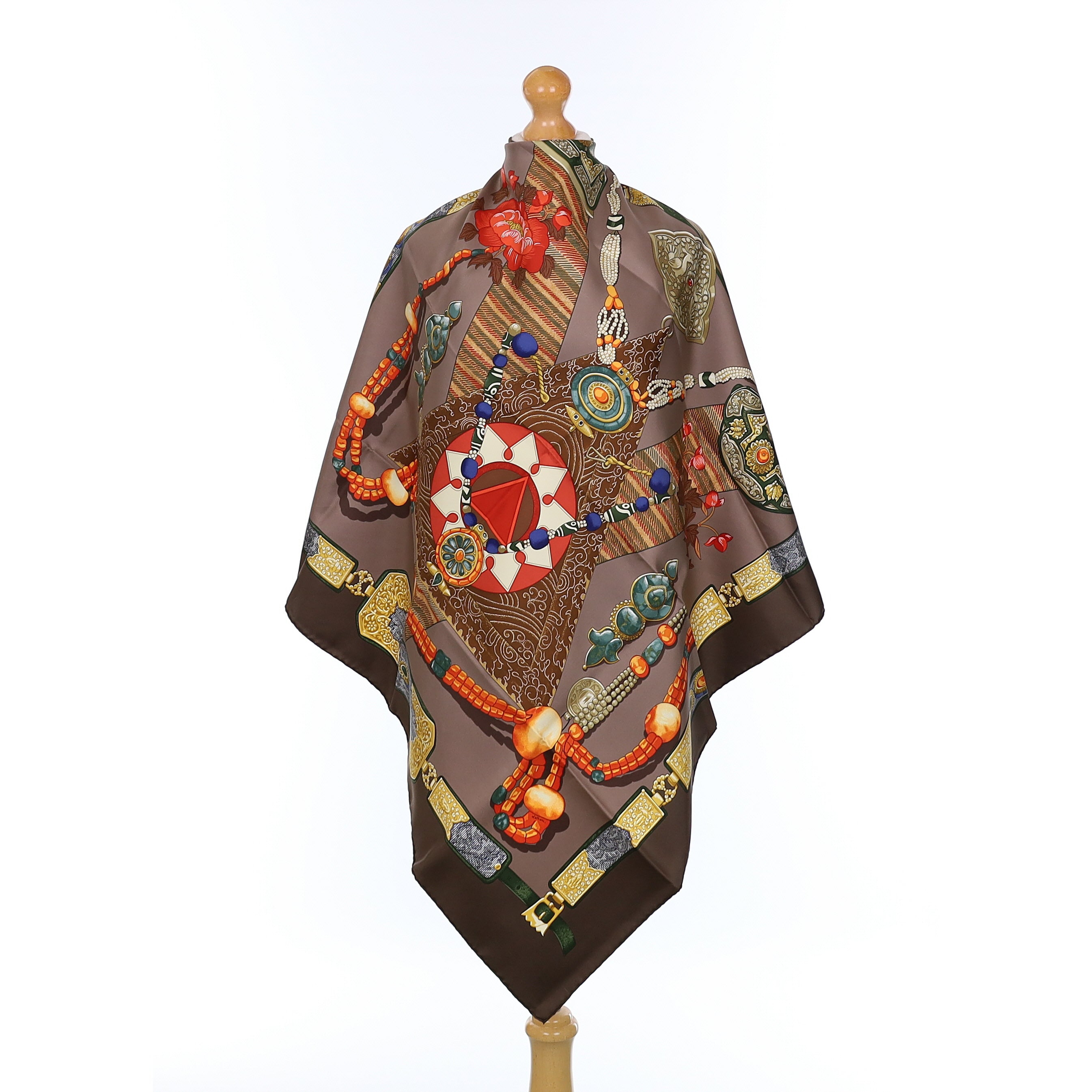 Brand New Boxed Hermès Tibet Silk Scarf