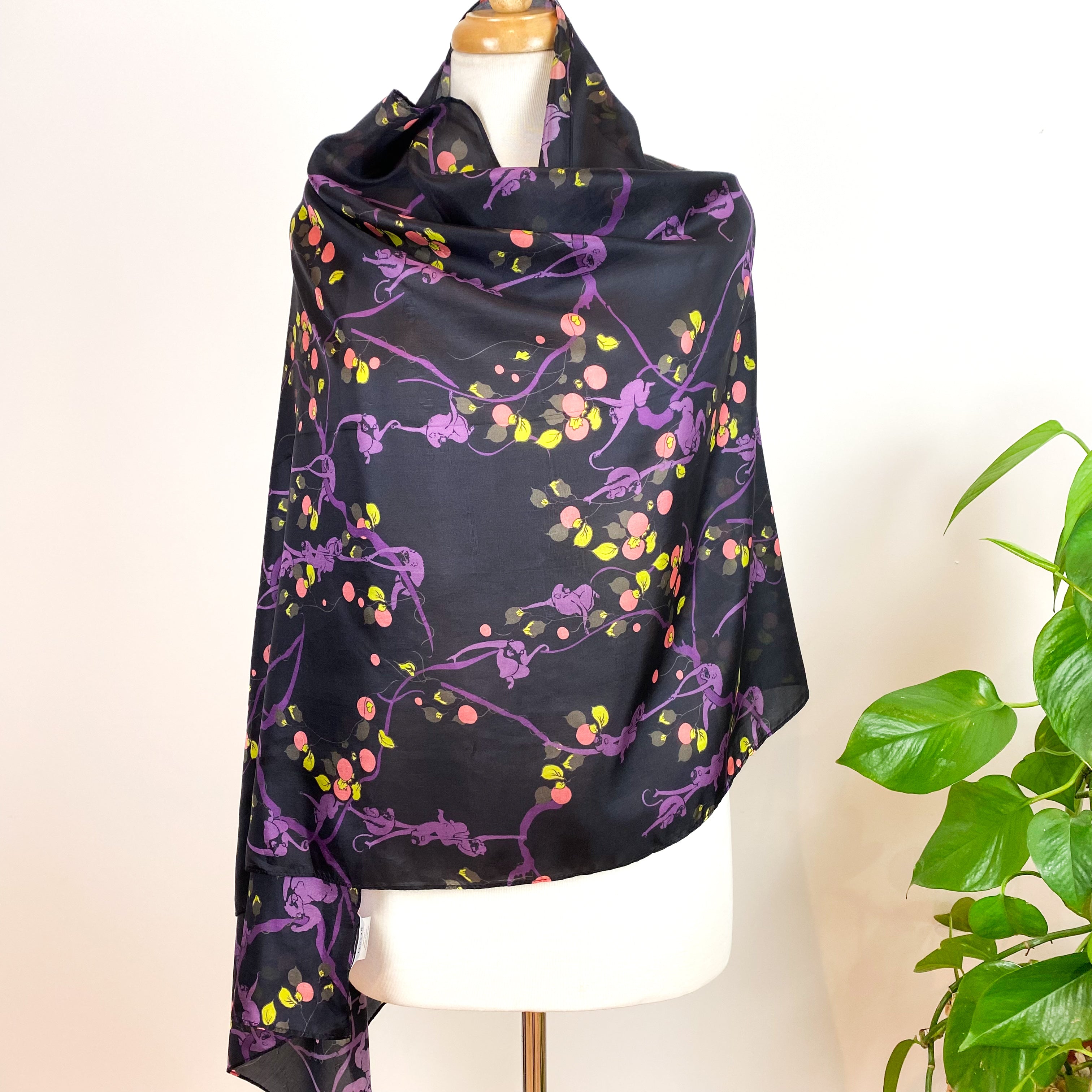 Jigsaw Floral Wrap Style Silk Scarf