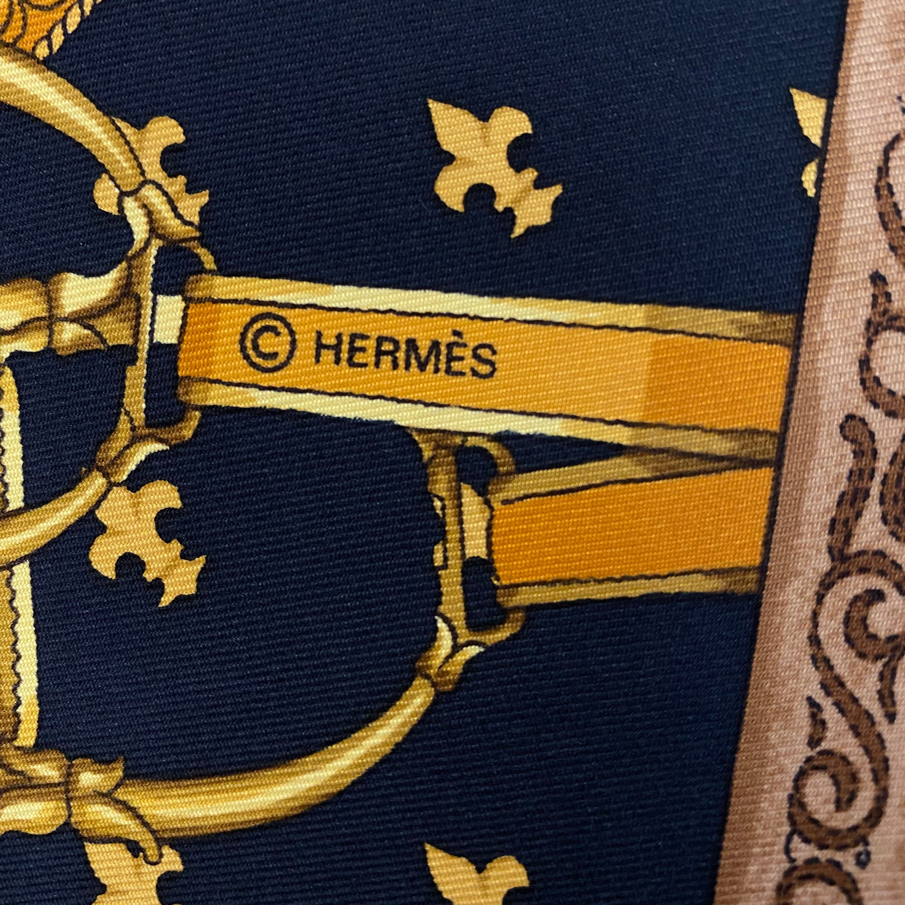 Hermès Selles a Housse Silk Scarf