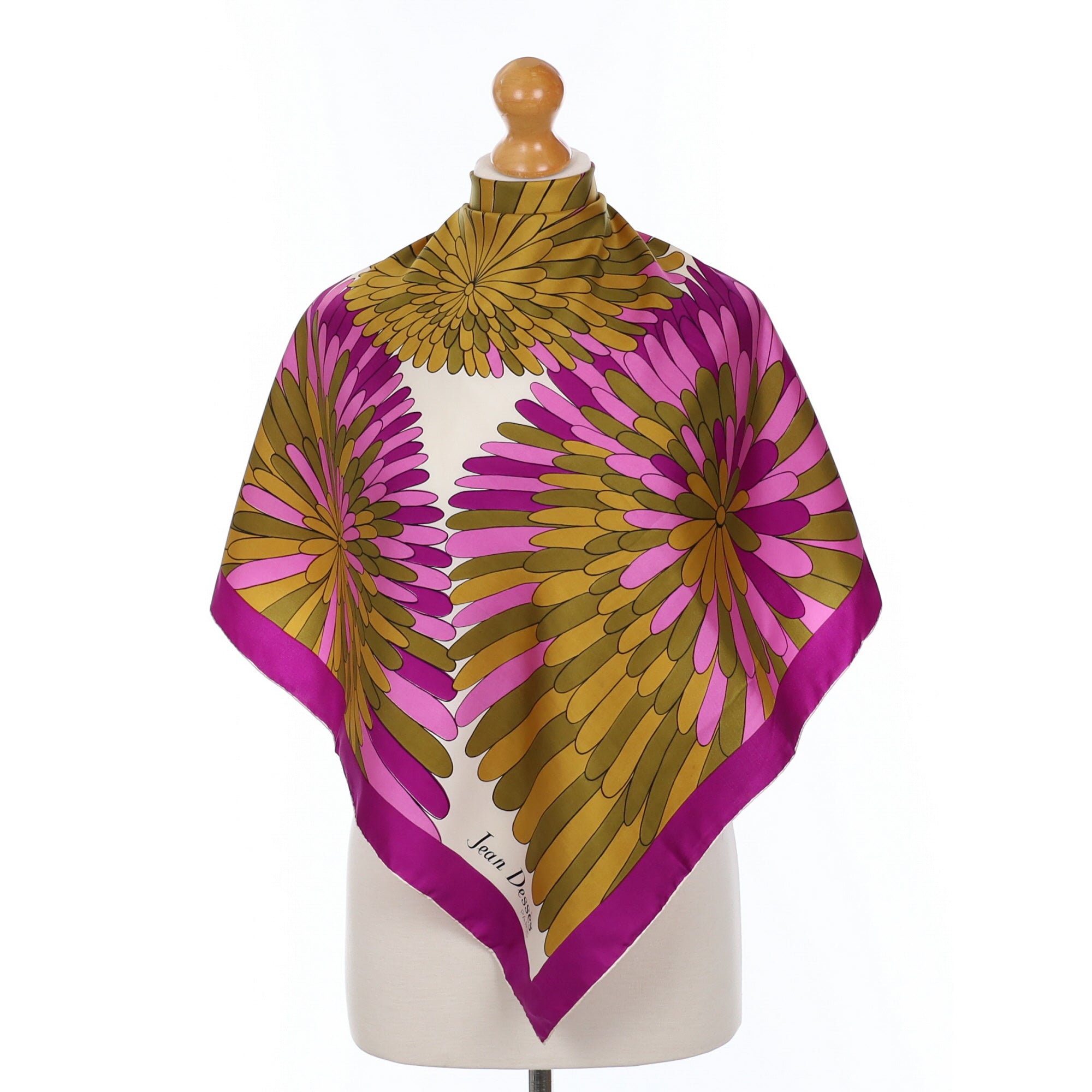 French Jean Dessès Vintage Silk Scarf