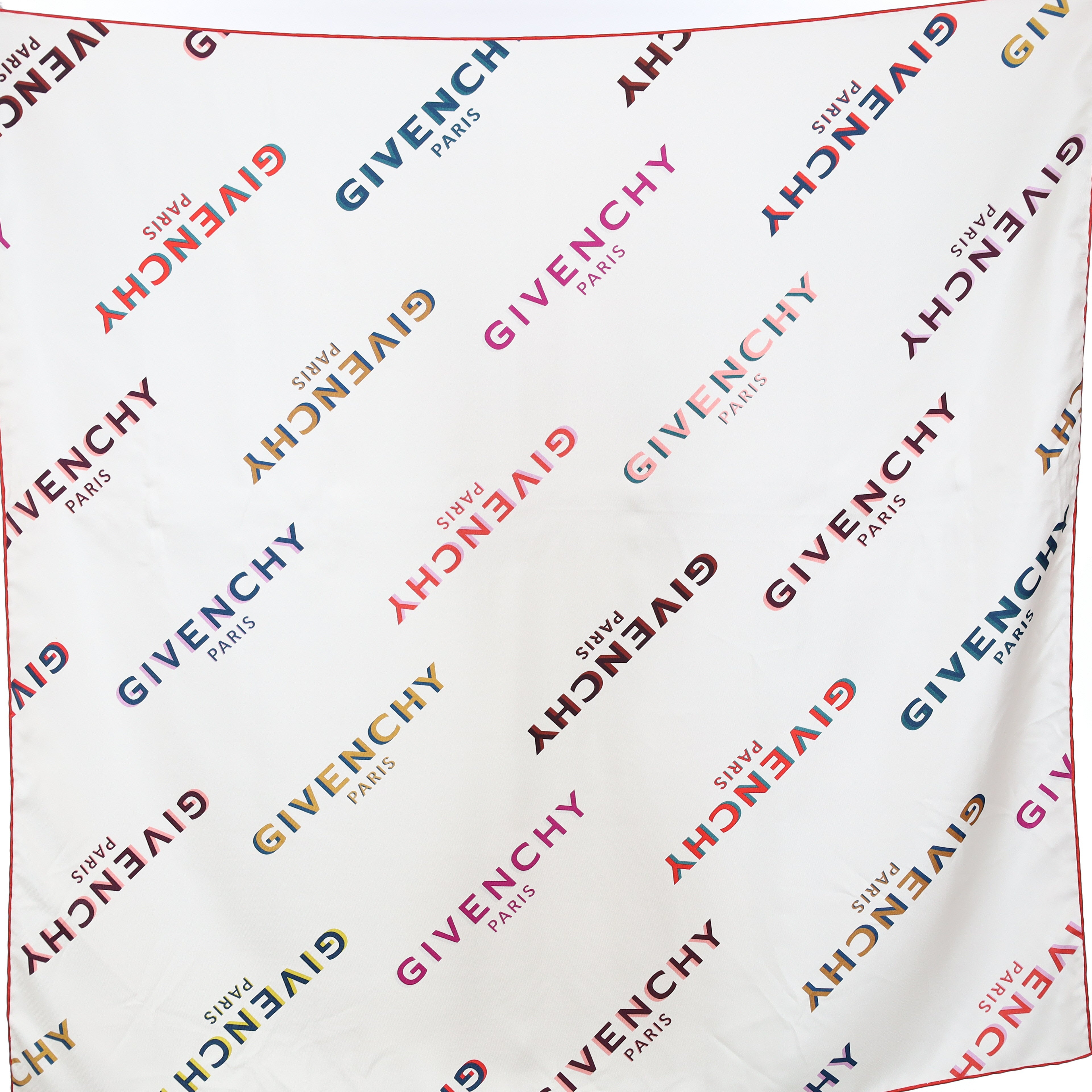 Givenchy Colourful Logo Silk Scarf