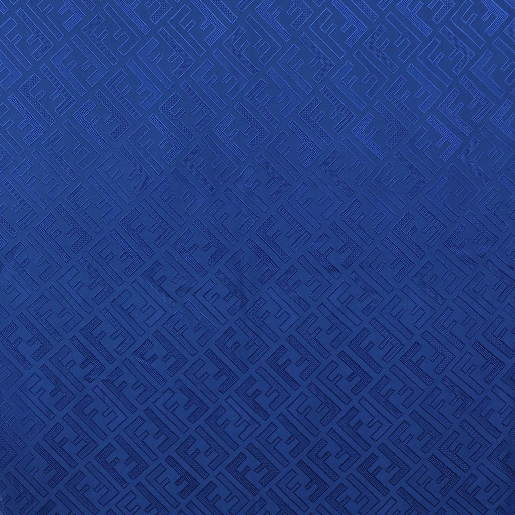 Boxed Fendi Blue Logo Silk Scarf