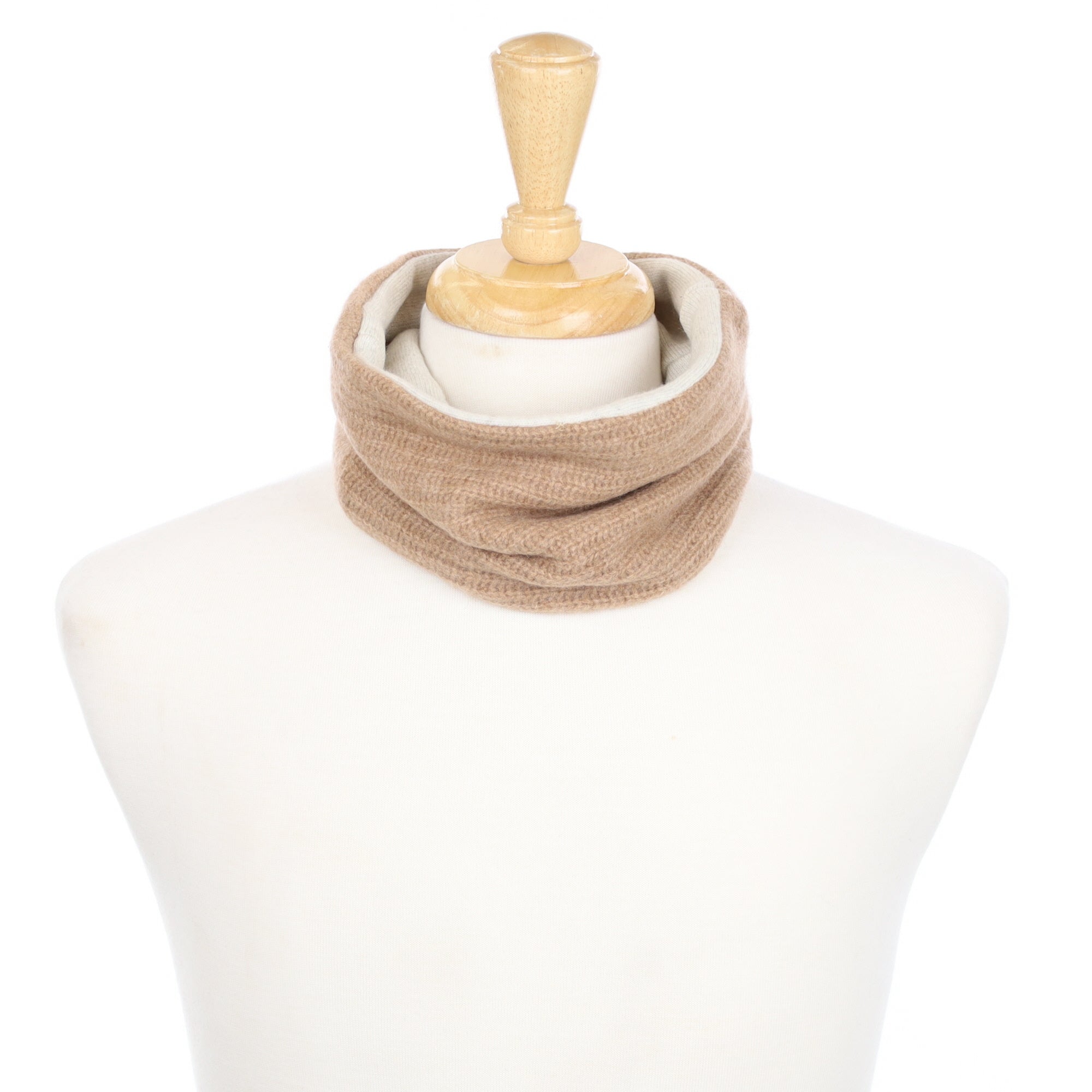 Caramel Textured and Oatmeal Neck Warmer