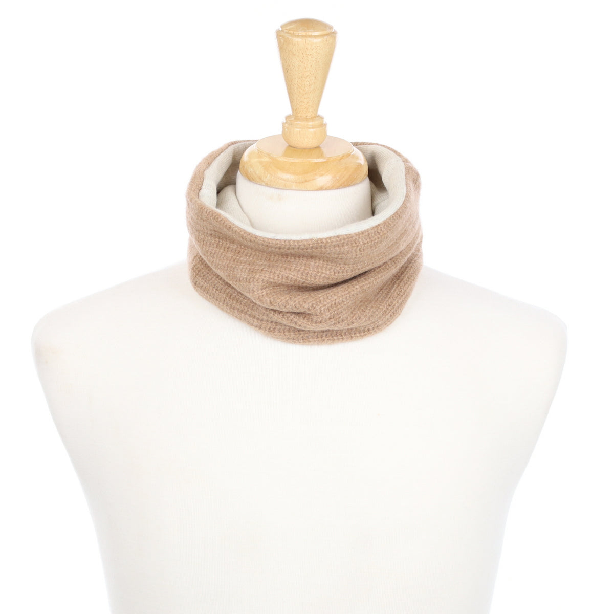 Caramel Textured and Oatmeal Neck Warmer