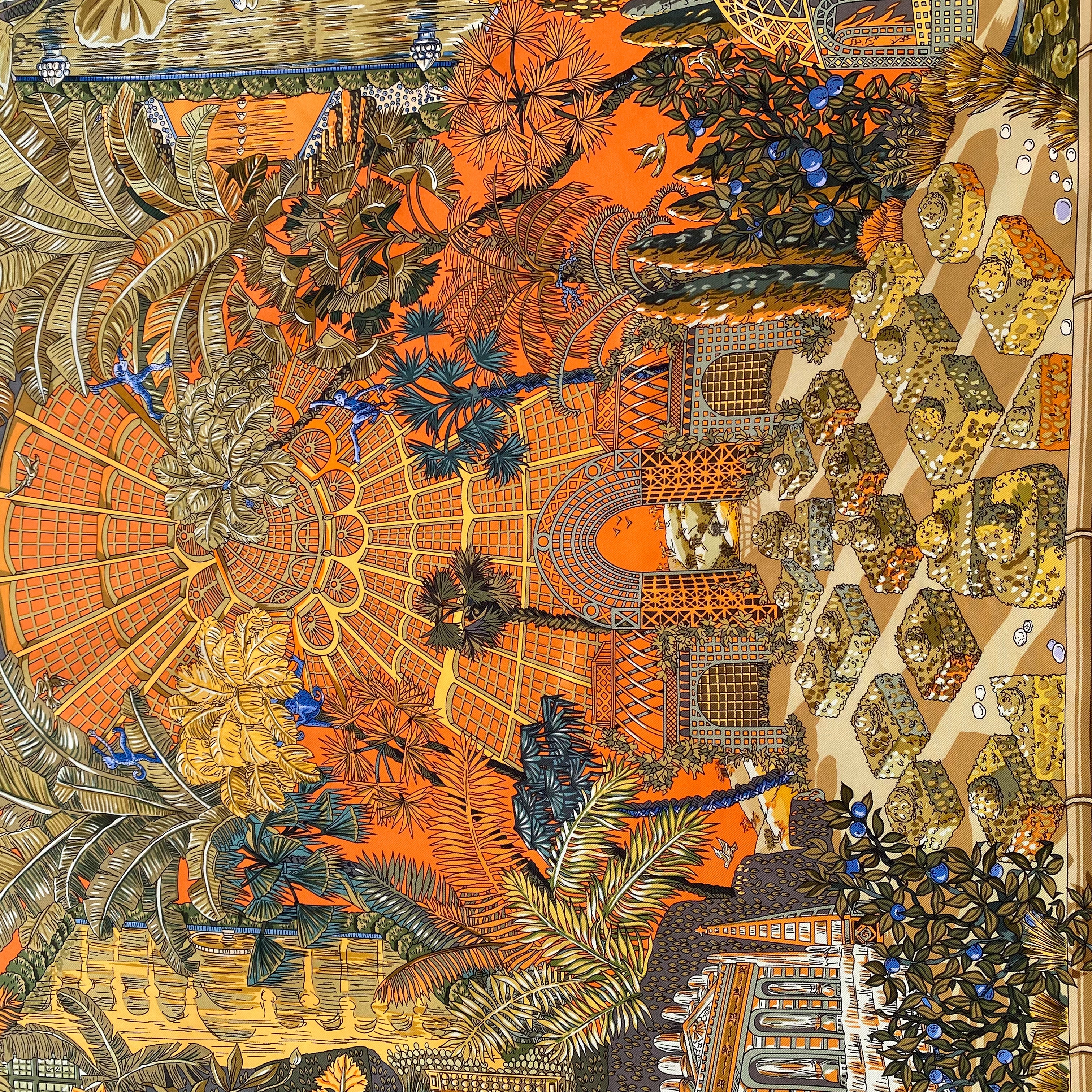 Boxed Hermès Jardins D’hiver Silk Scarf