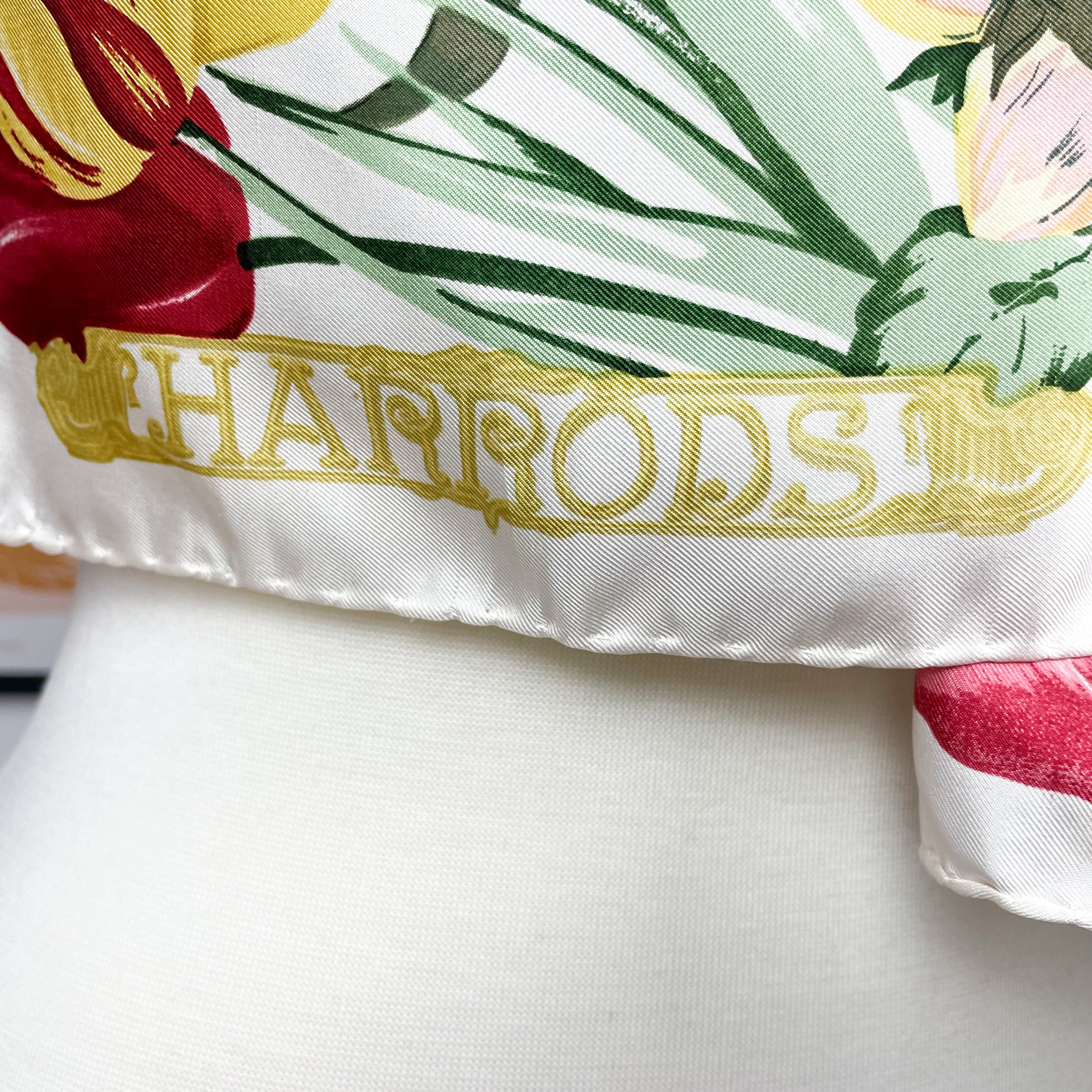 Harrods Floral Designer Silk Scarf