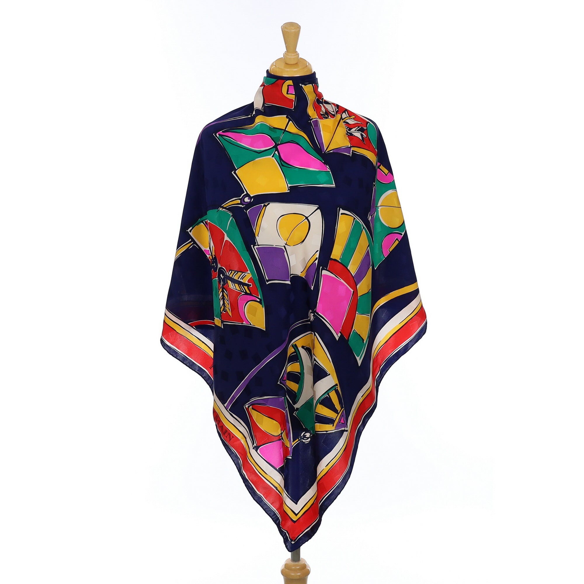 Pierre Balmain Colourful Vintage Silk Scarf