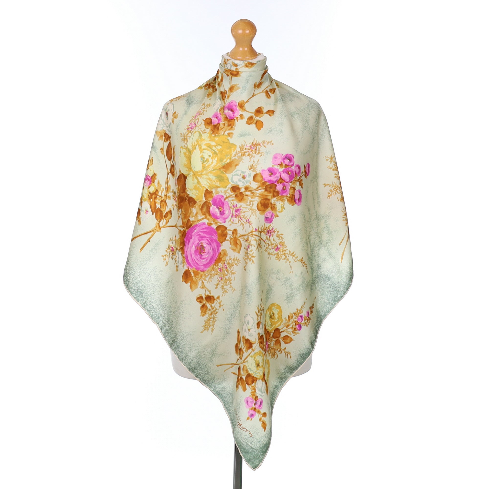 1960’s Floral Vintage Silk Scarf