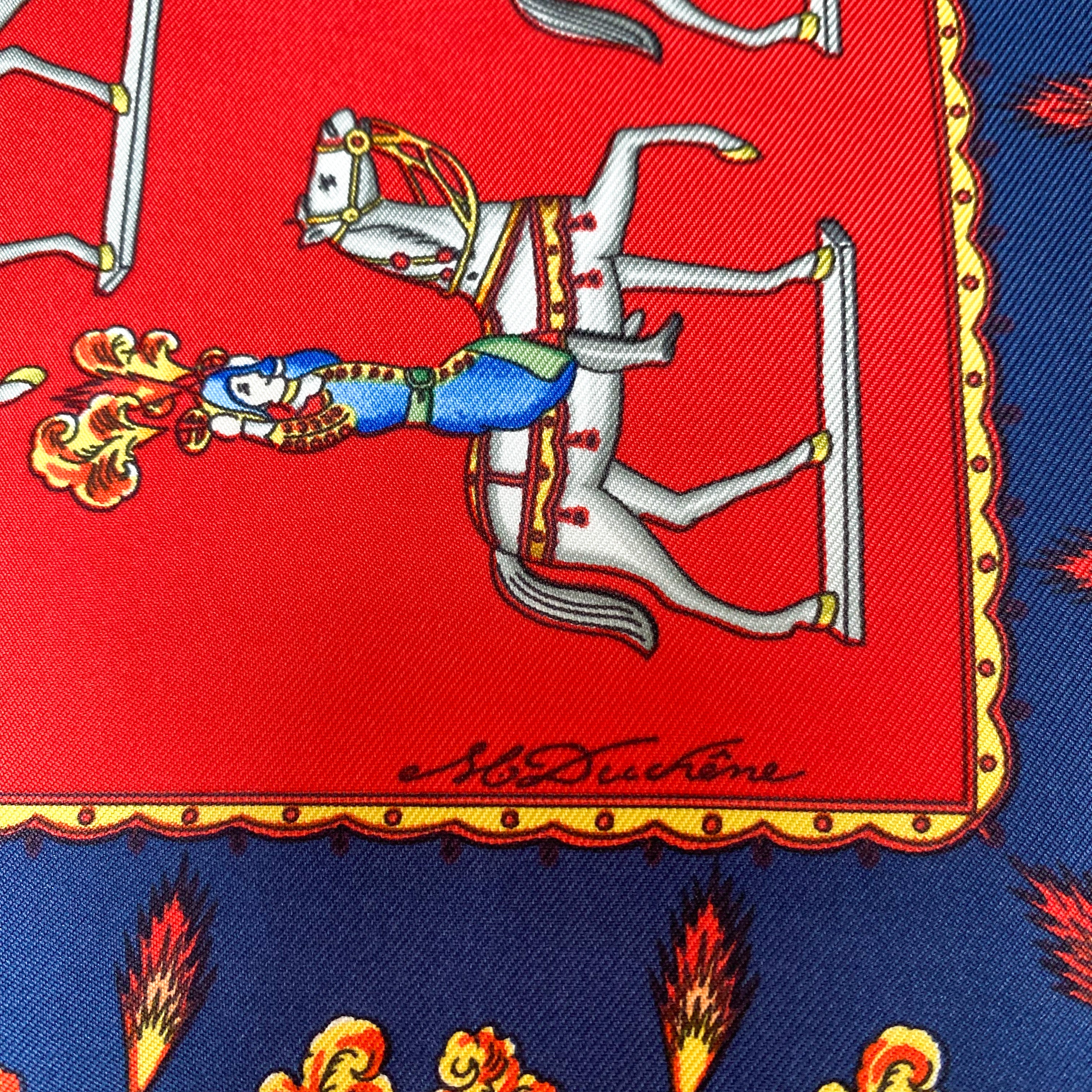 Boxed Hermès Les Artificiers 1987 Silk Scarf