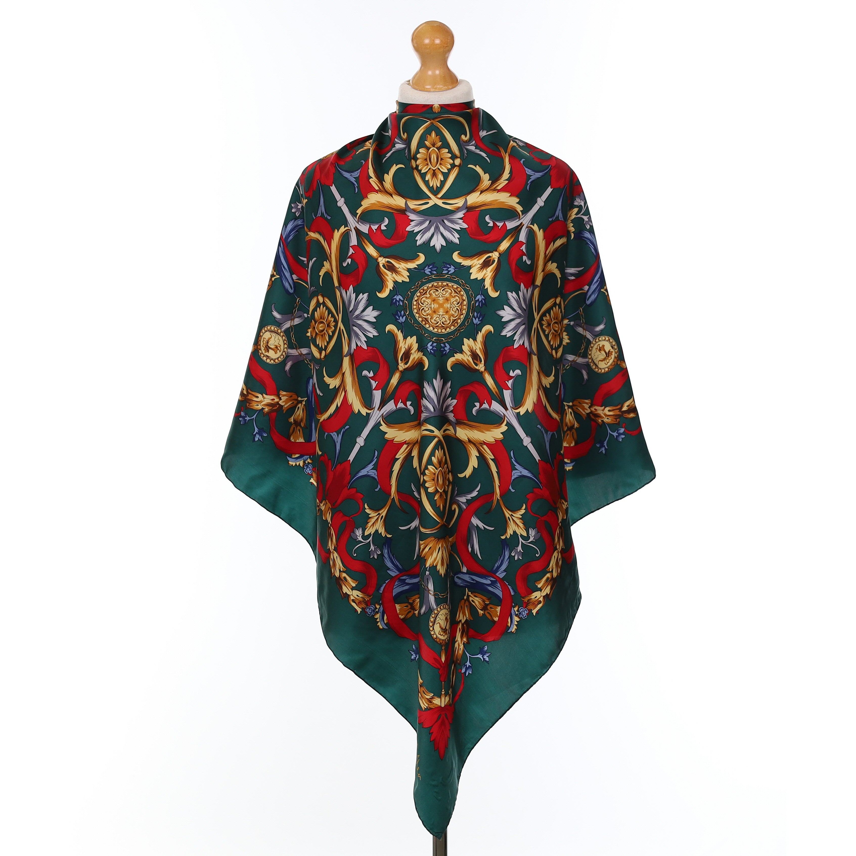 Richard Allan Green Baroque Style Silk Scarf