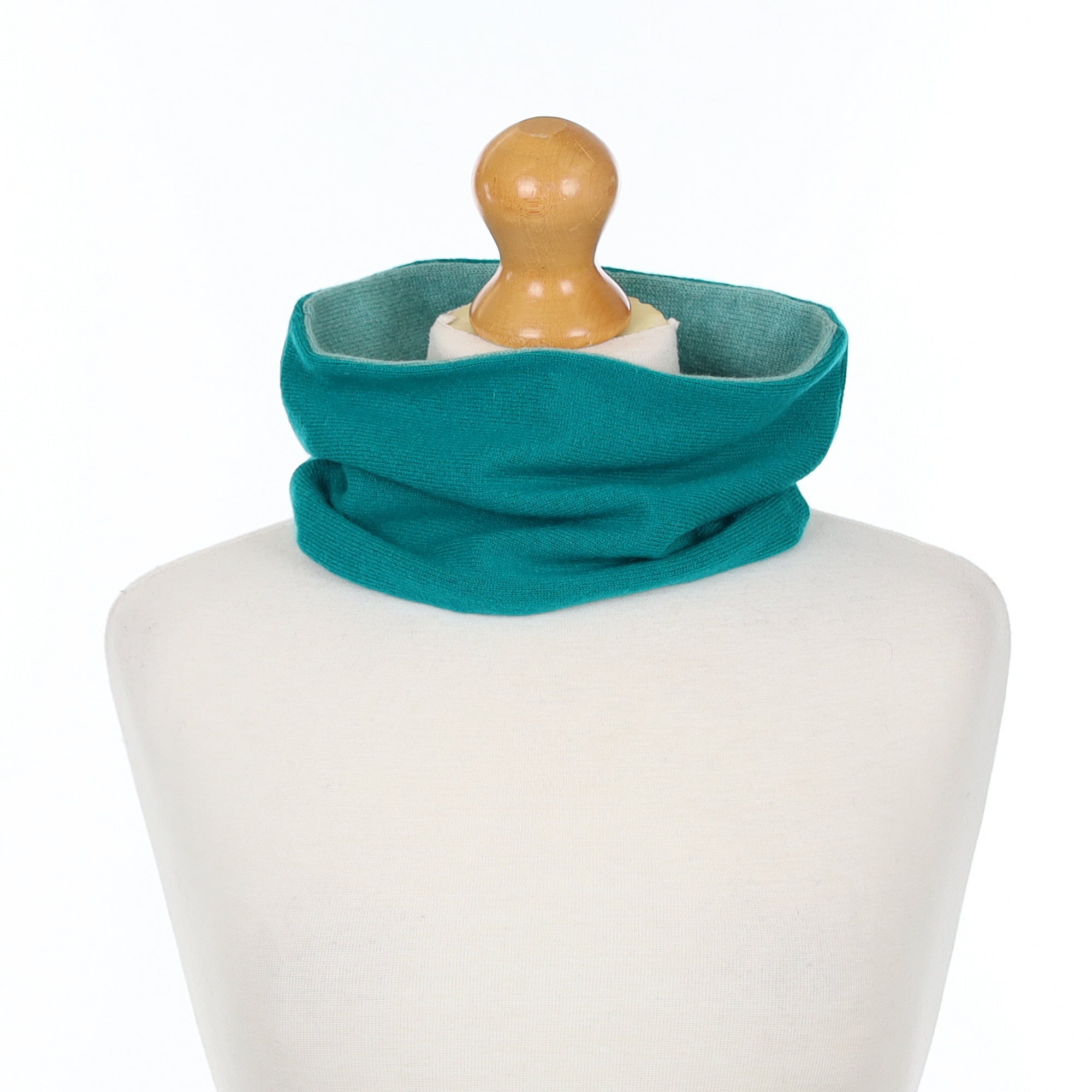 Peacock Green and Sea Foam Neck Warmer