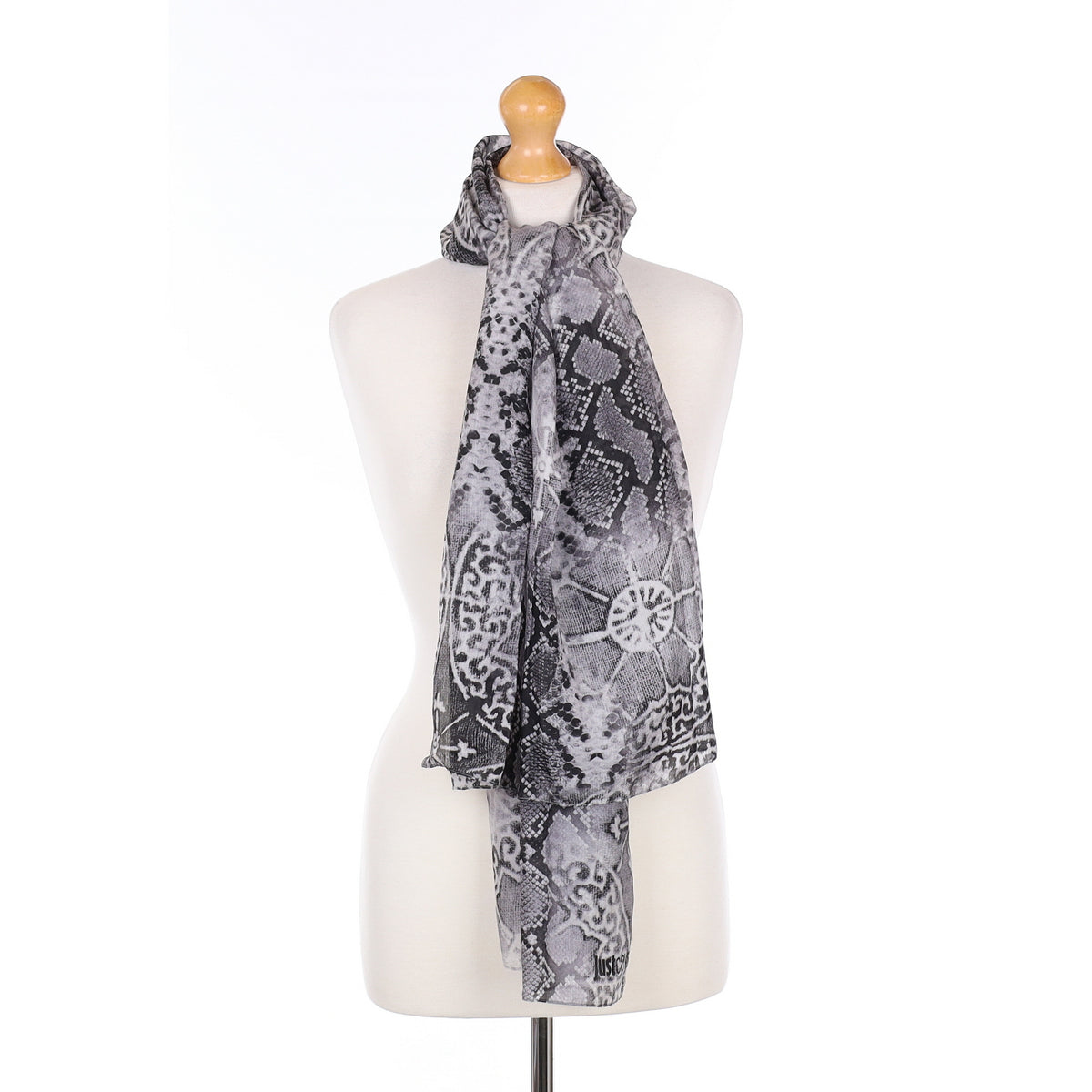 Brand New Cavalli Snake Skin Print Silk Scarf