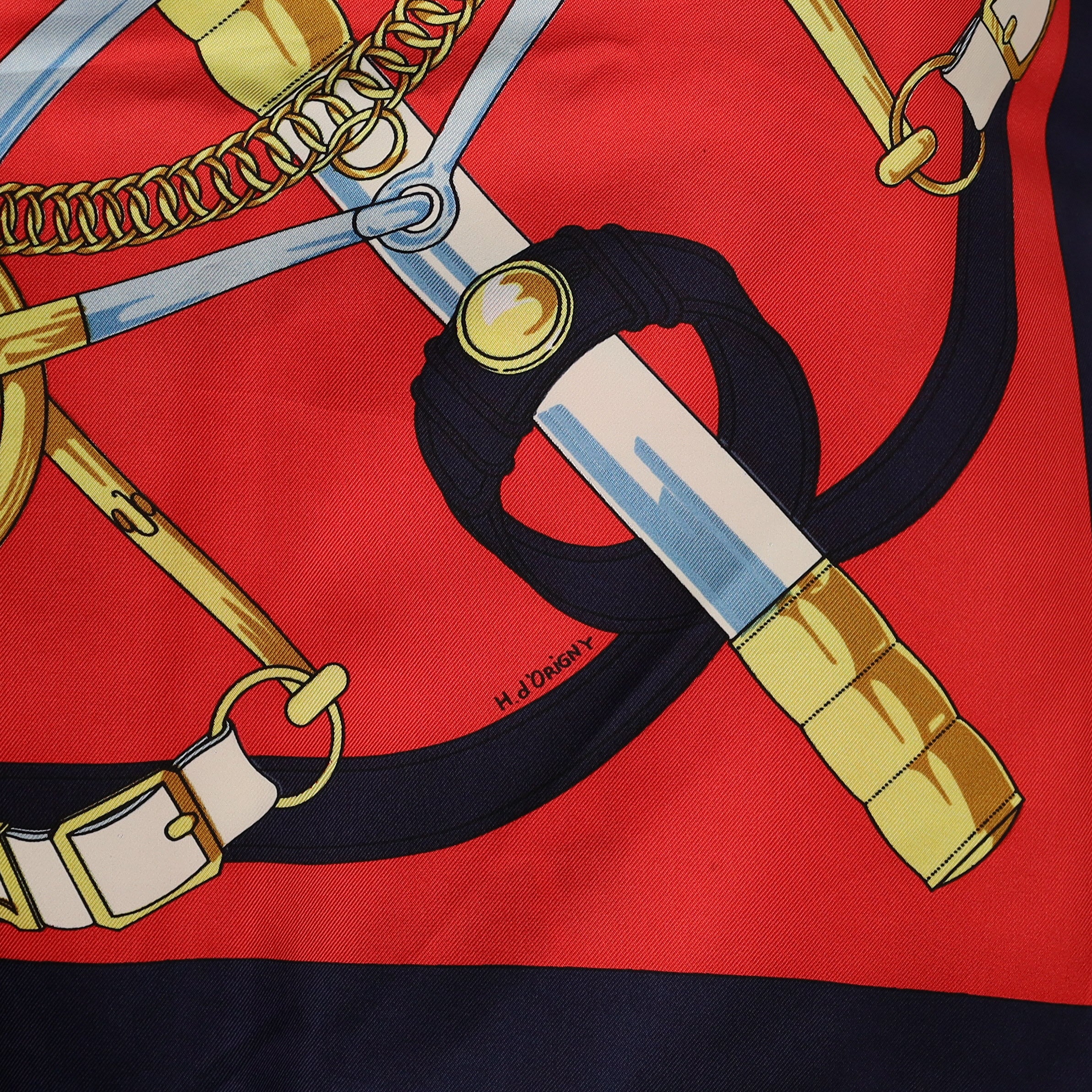 Brand New Boxed Hermès Eperon D’or Silk Scarf