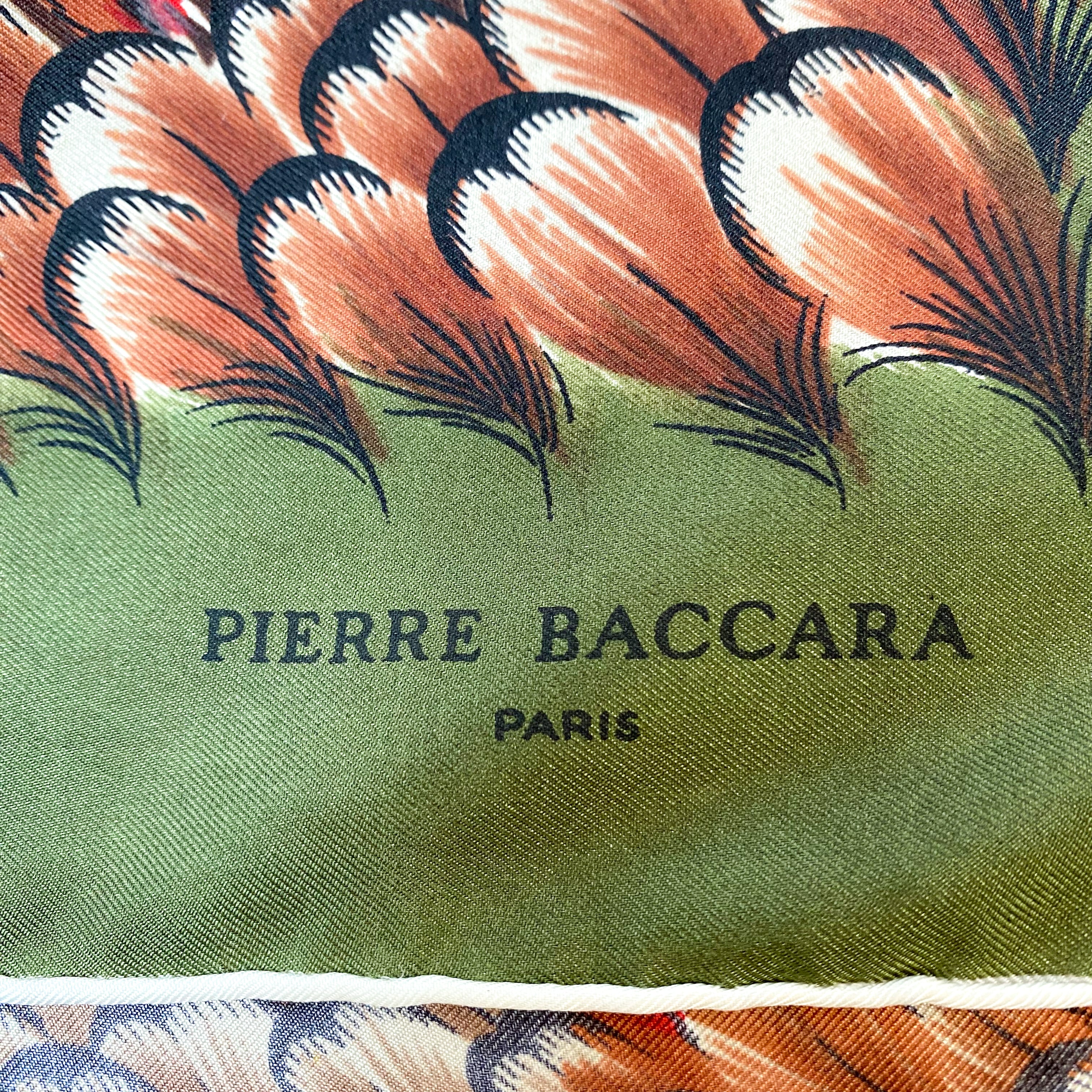 1960s Pierre Baccara Vintage Silk Scarf