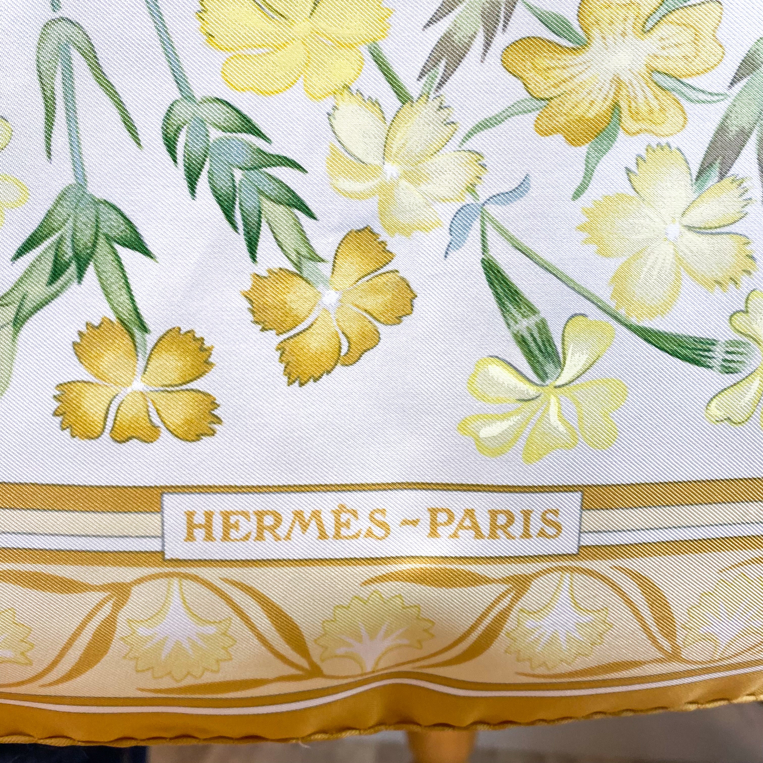 Boxed Hermes Oeillets Sauvages Vintage Silk Scarf