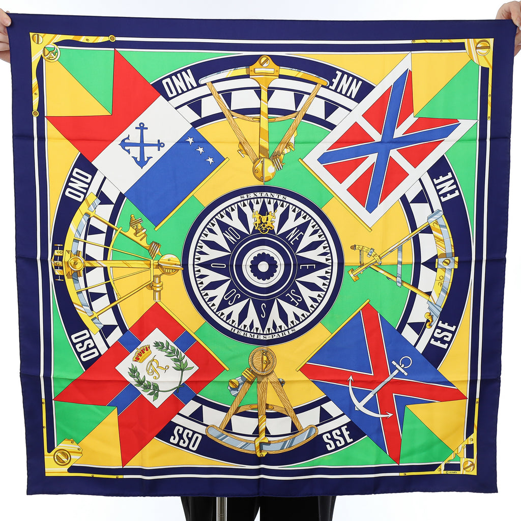 Hermès Sextants Silk Scarf