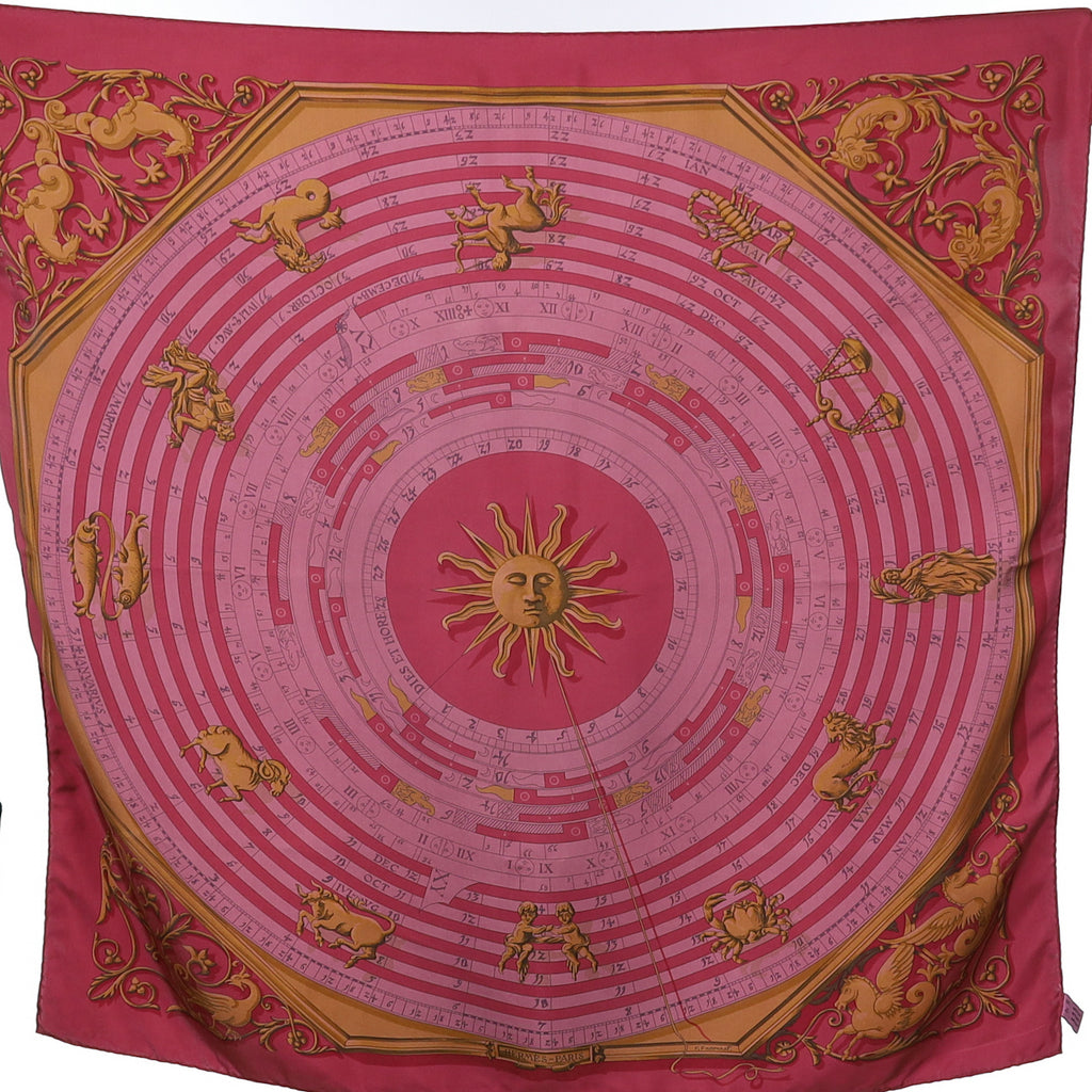 Hermès Dies et Hore Surteint Silk Scarf
