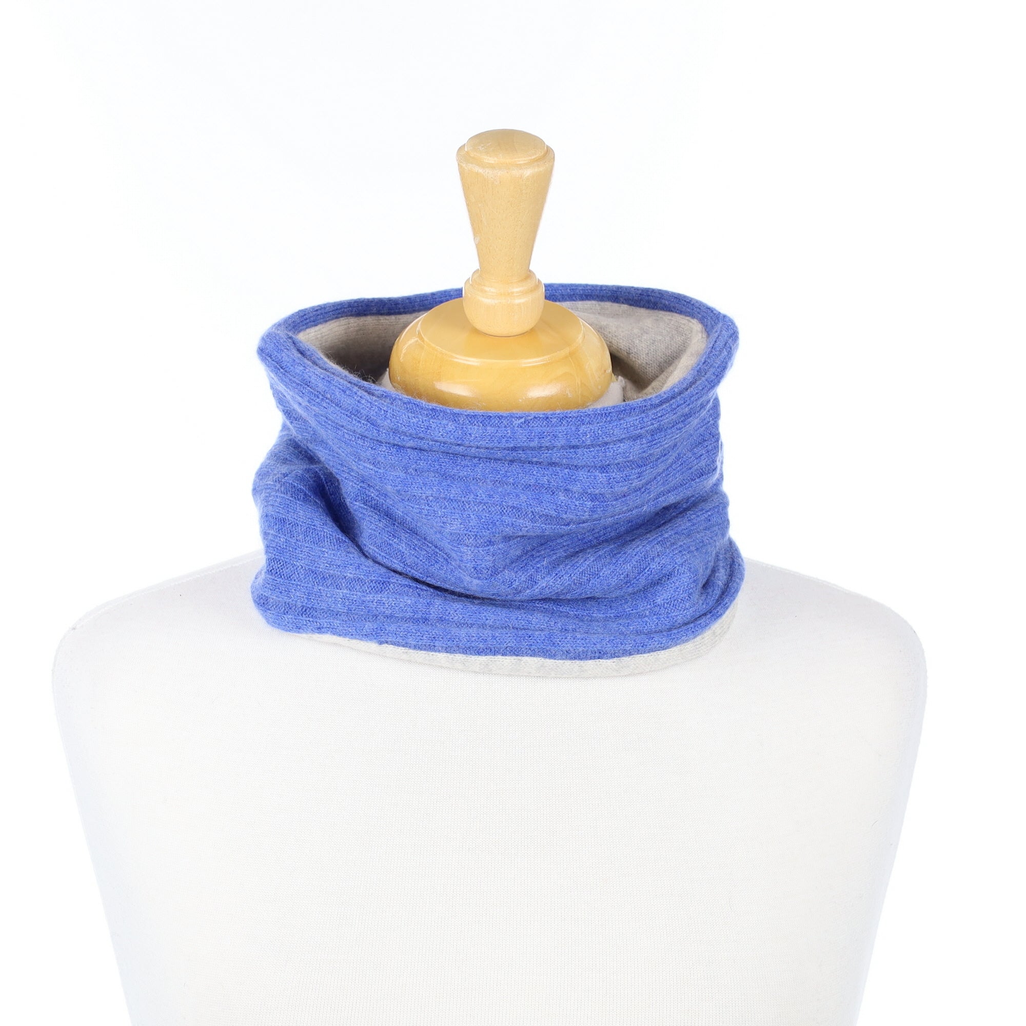 Tanzanite Blue and Grey Neck Warmer