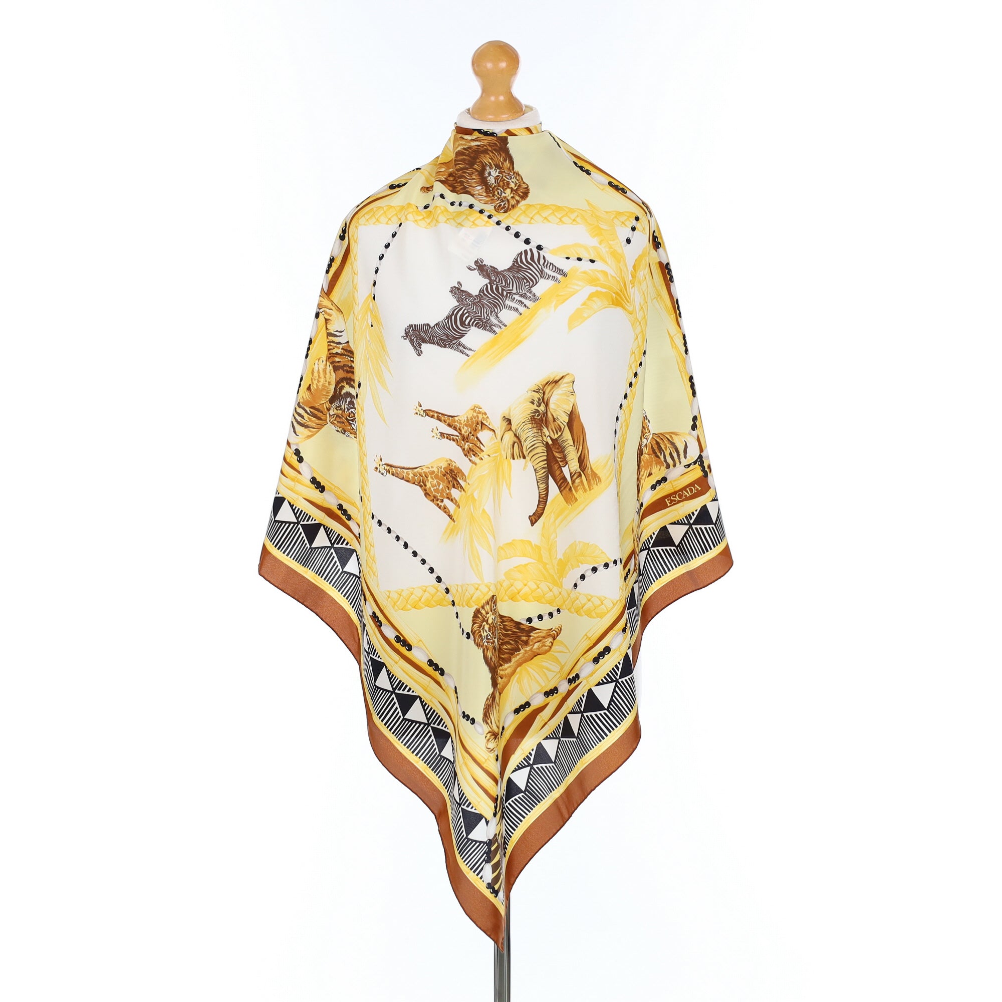 Brand new Escada Safari Theme Vintage Silk Scarf