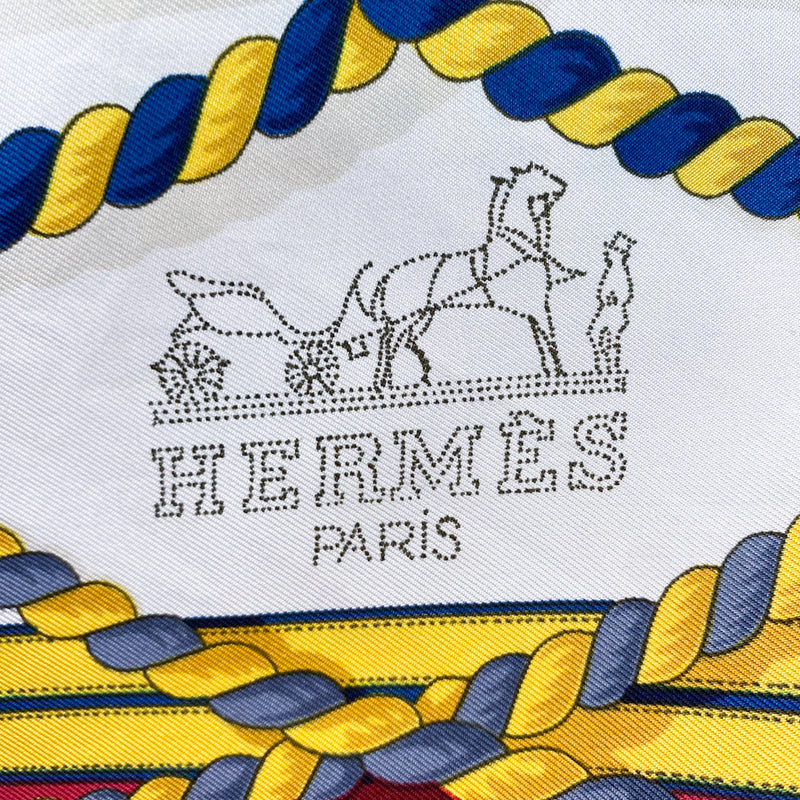 Boxed Hermes Grande Tenue Vintage Silk Scarf