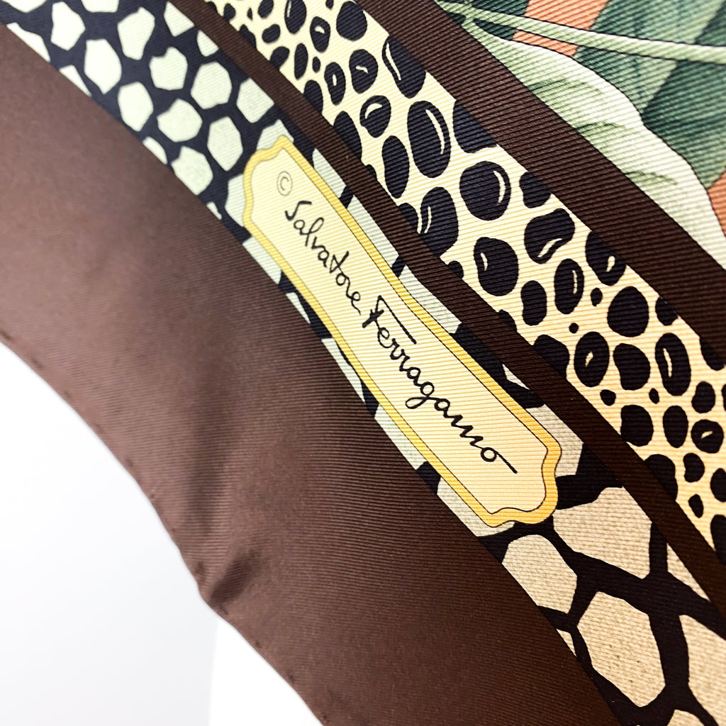 Salvatore Ferragamo Floral Designer Silk Scarf
