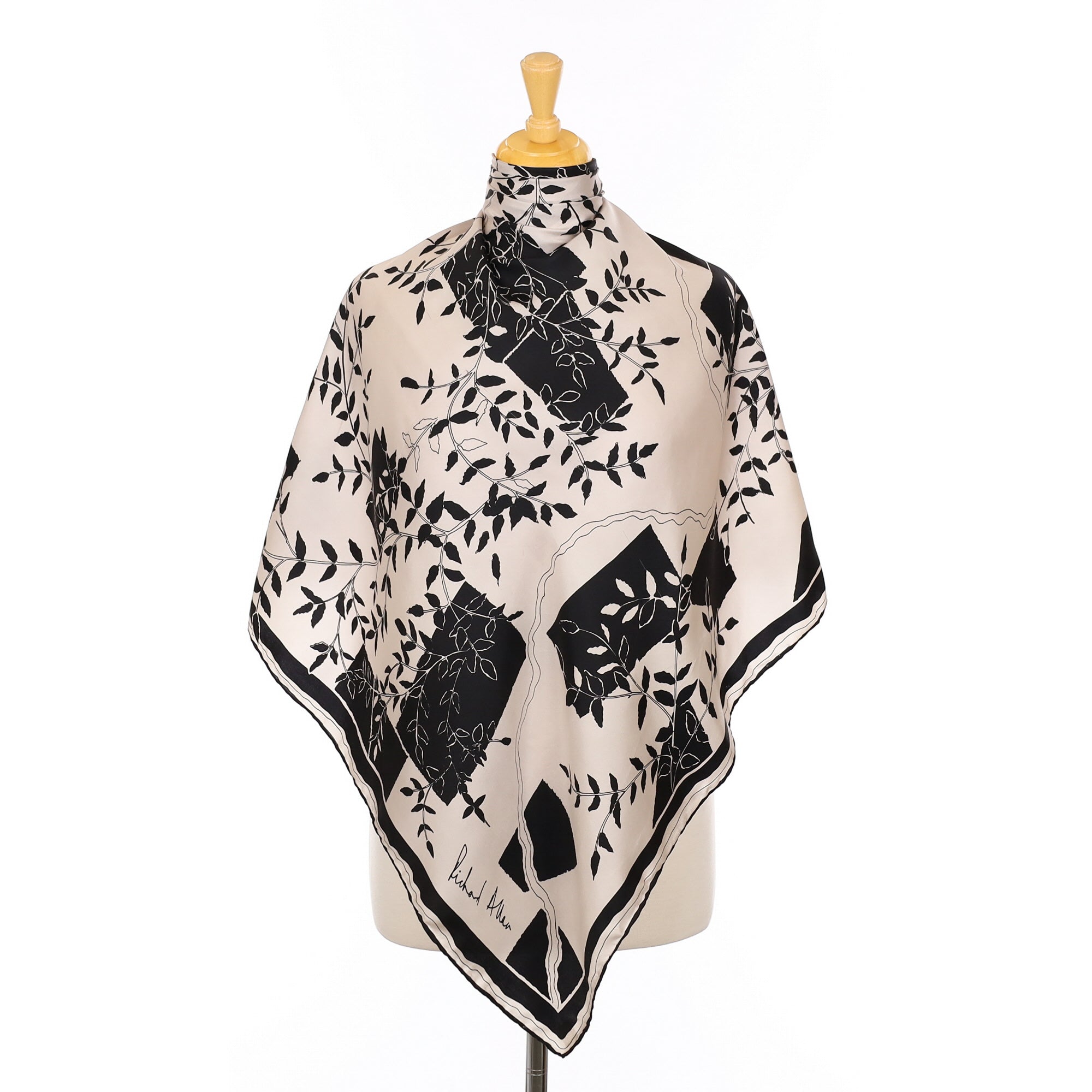 1970s Richard Allan Vintage Silk Scarf