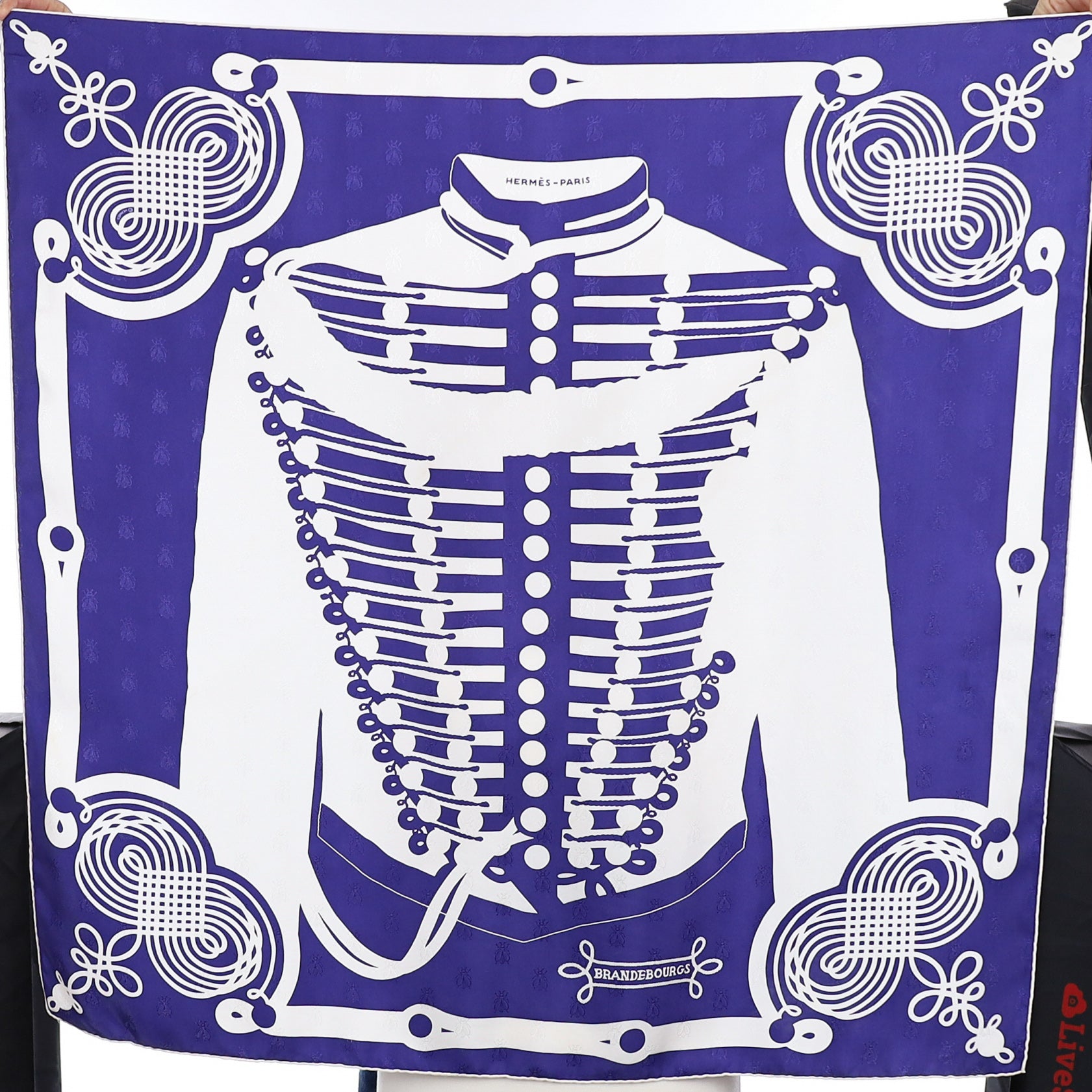 Hermès Brandebourgs Silk Scarf