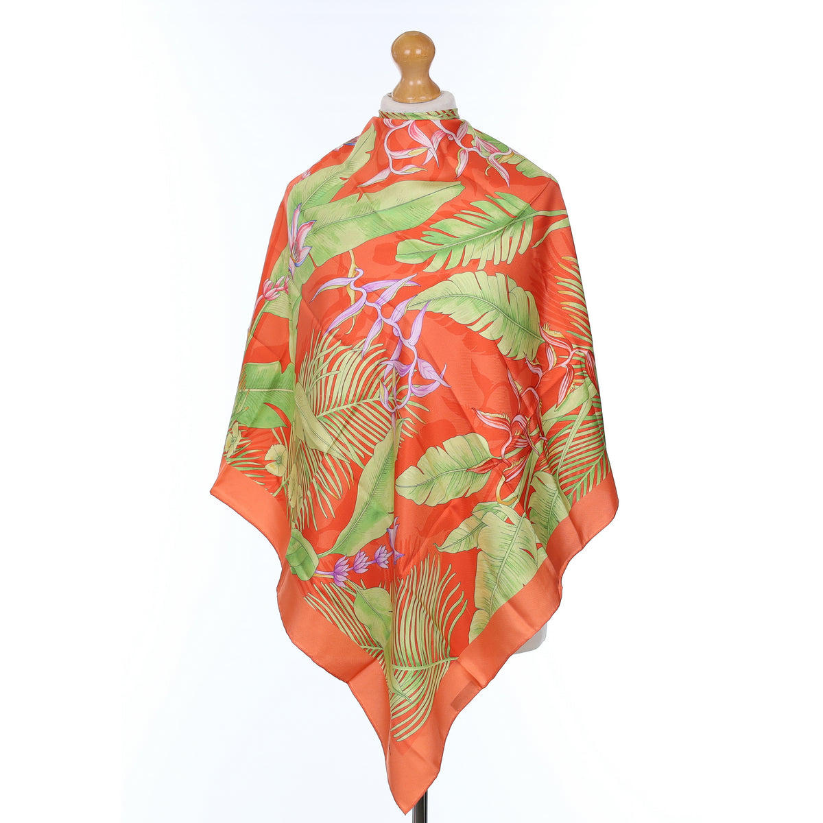 Brand New Jim Thompson Jungle Leaves Silk Scarf