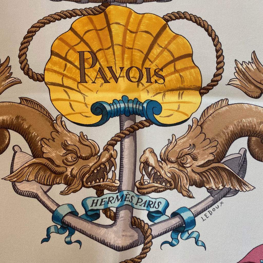 Hermès Pavois Silk Scarf