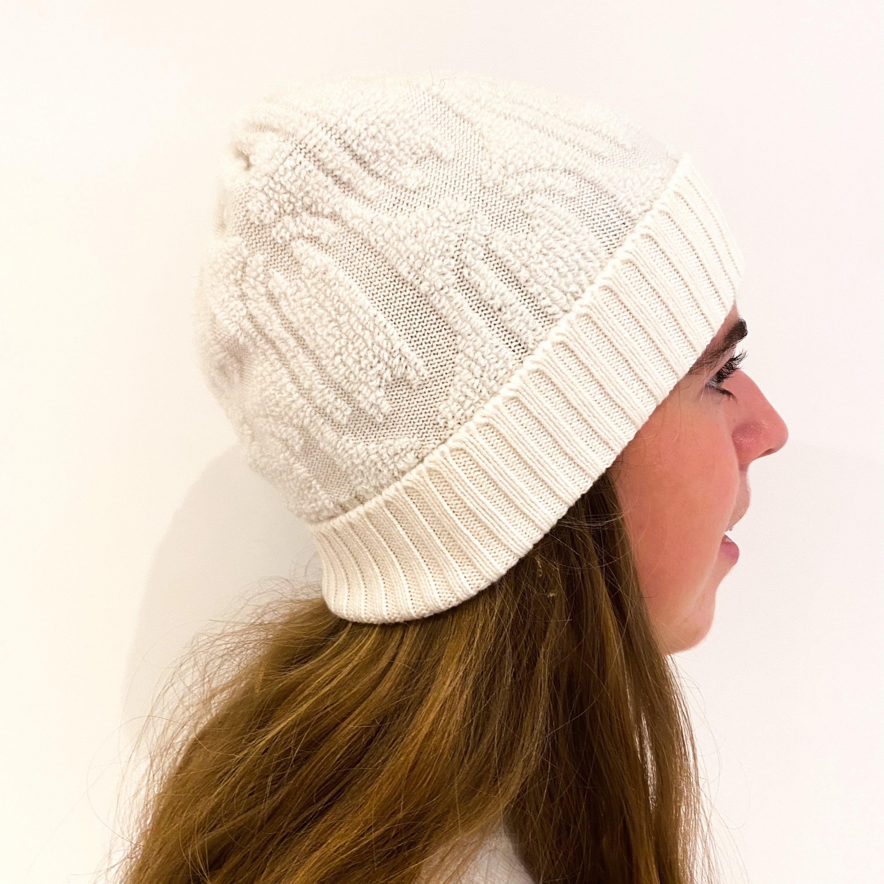 New Scottish Cream Beanie Hat One Size