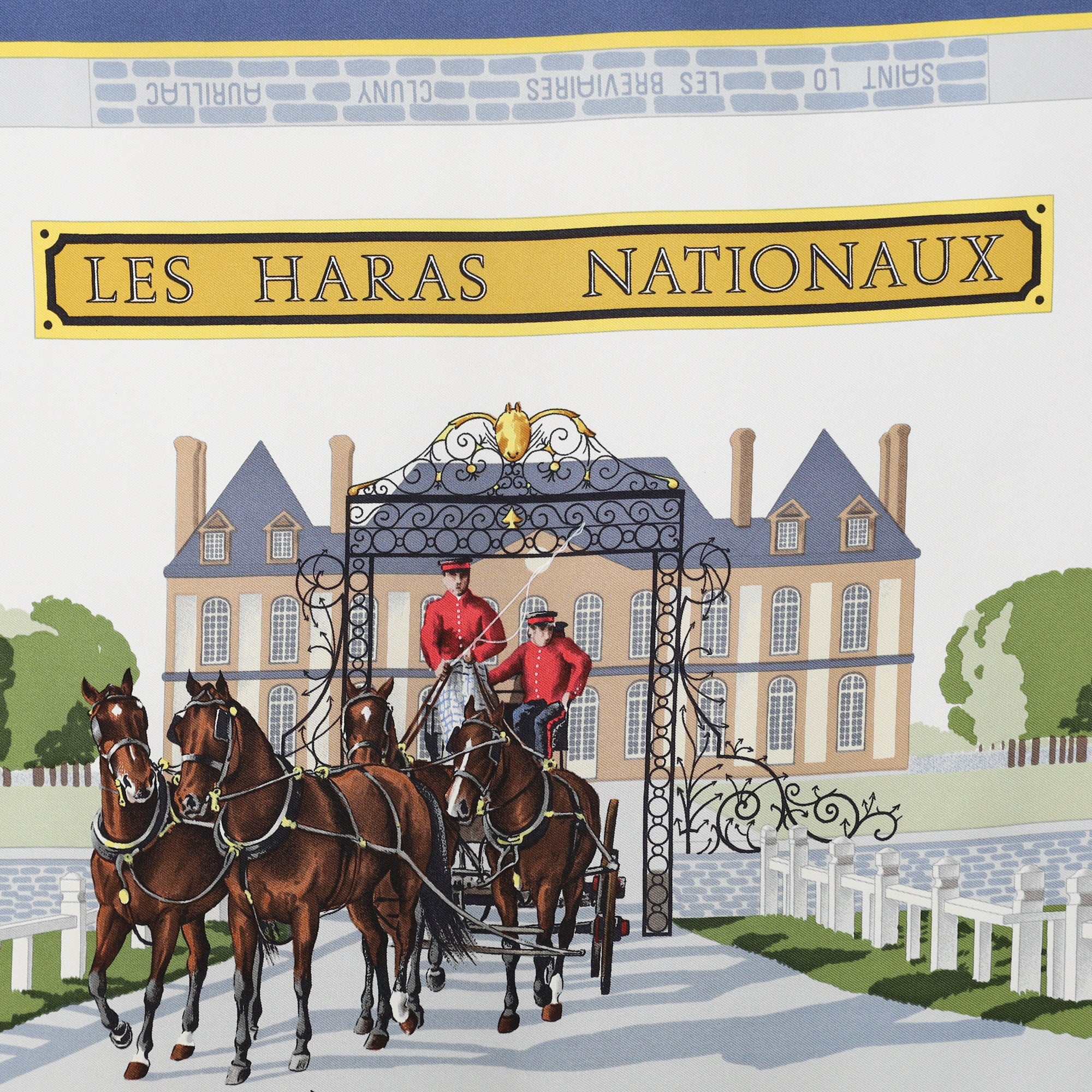 Hermès Les Haras Nationaux Vintage Silk Scarf