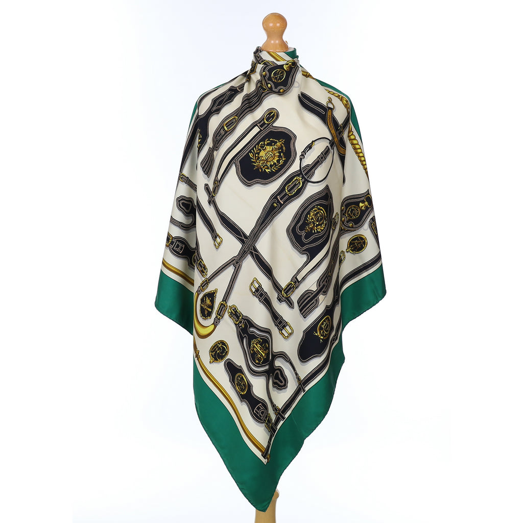 Hermès Harnais Des Présidents Silk Scarf Rare