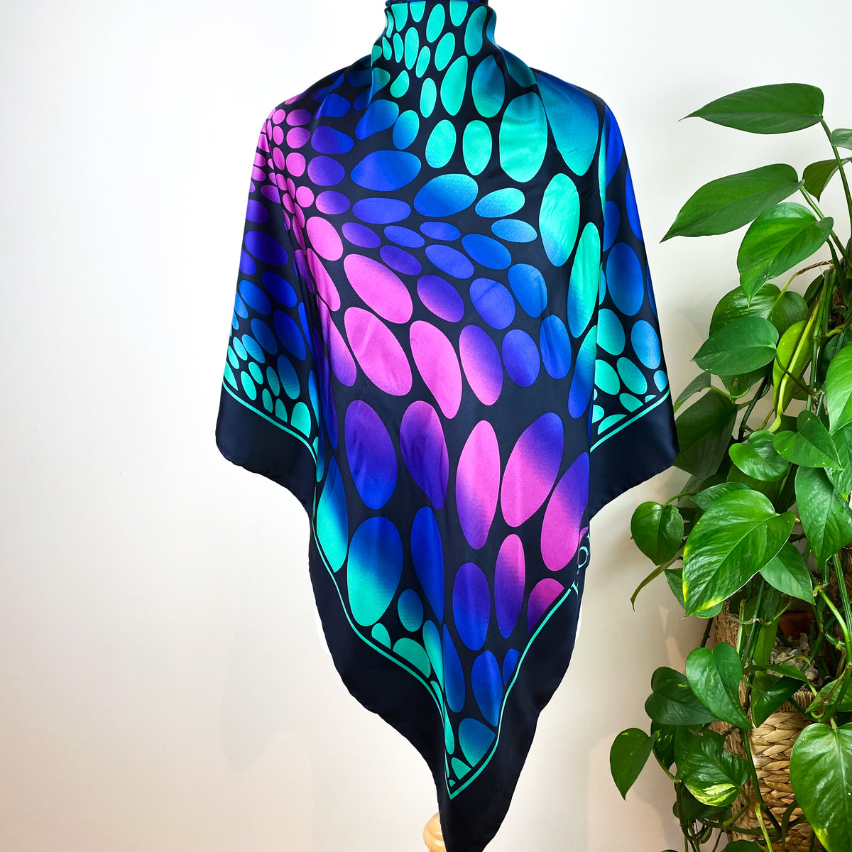 Colourful Circle Design Hobbs Silk Scarf