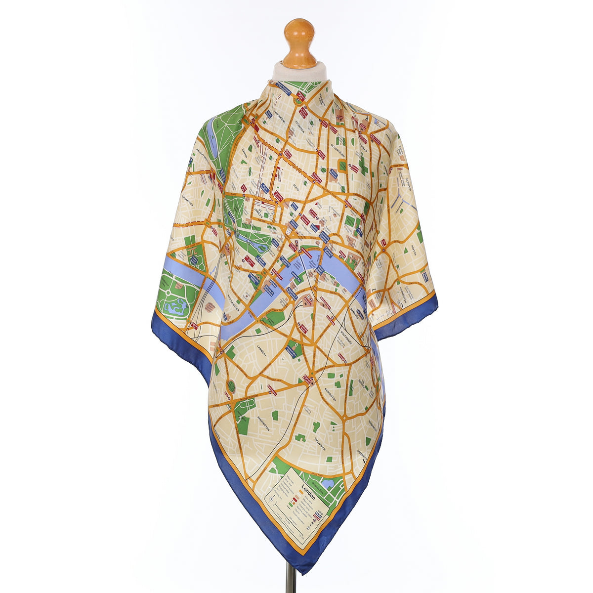 London Map Silk Scarf