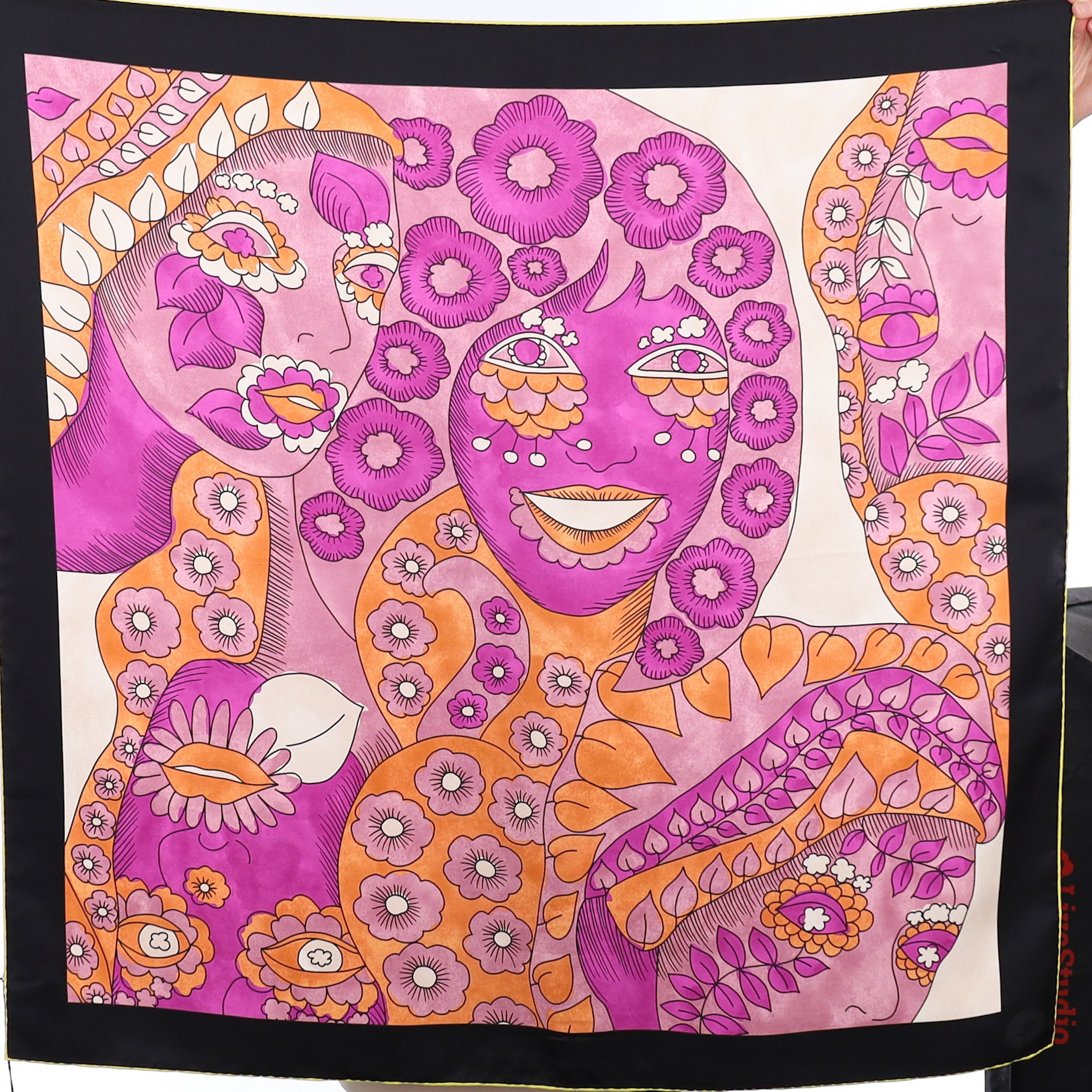 Brand New Mantero Pink Ladies Silk Scarf