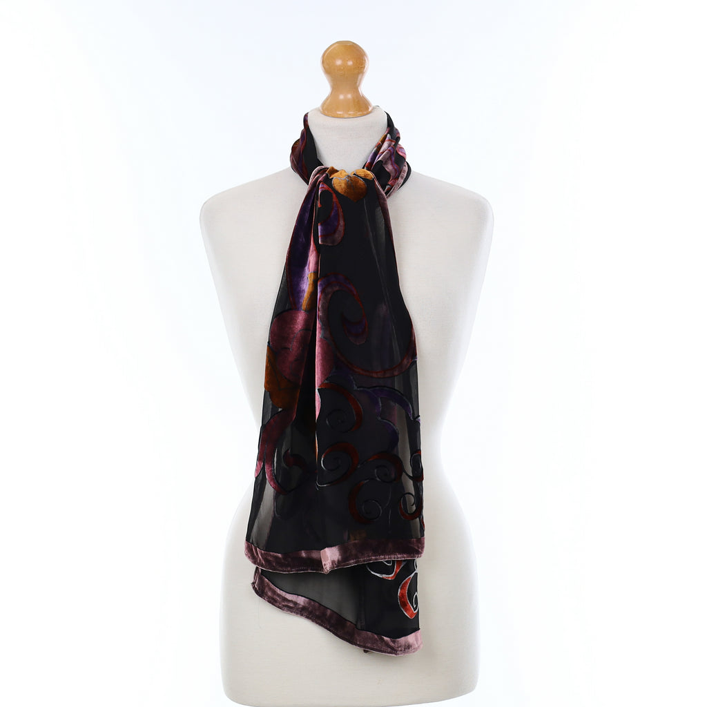 Mulberry Floral Silk Scarf