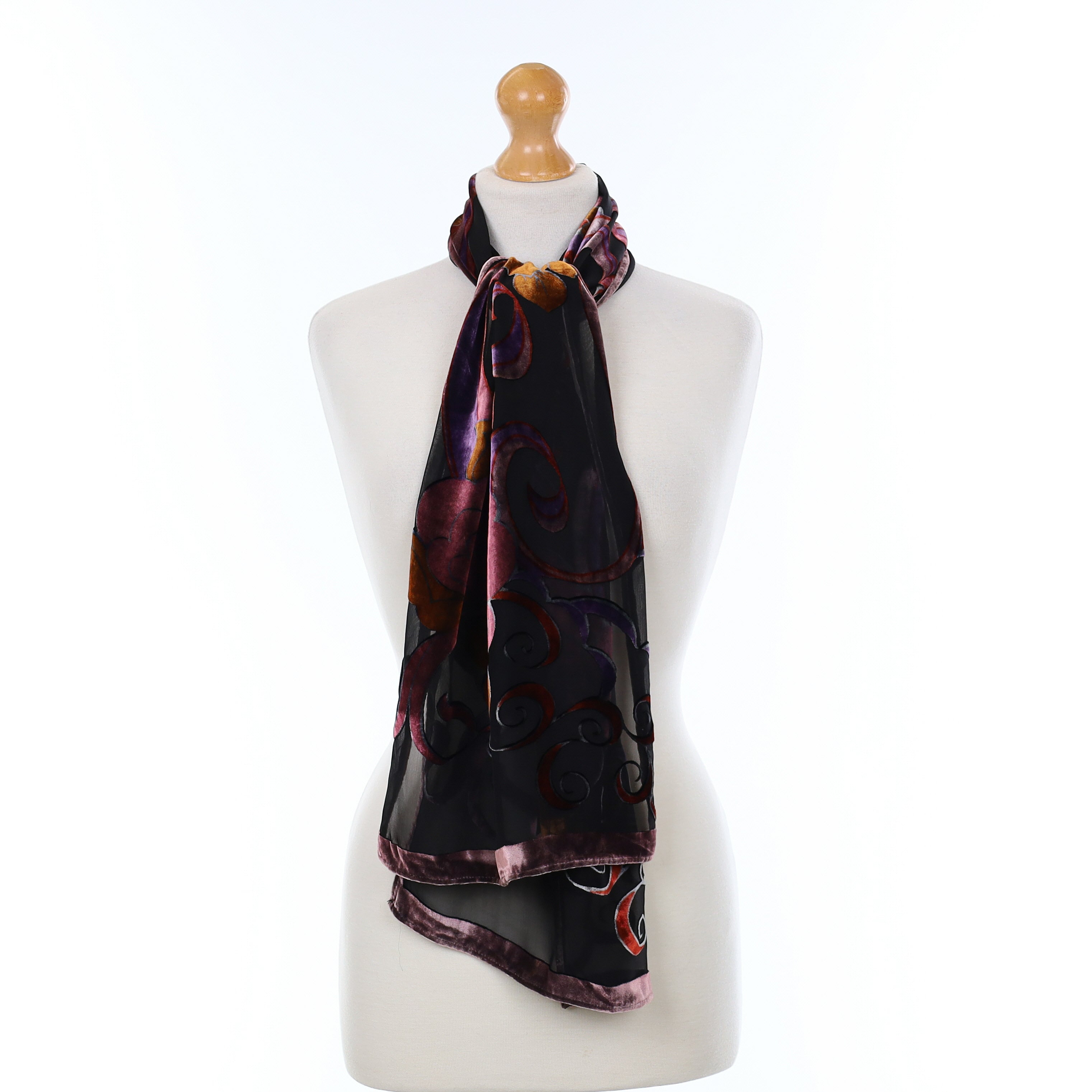 Mulberry Floral Silk Scarf