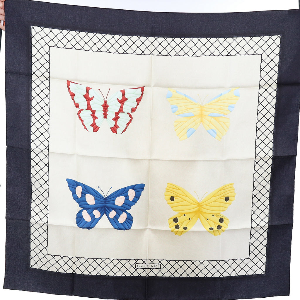 Brand New Bvlgari Butterfly Silk Scarf