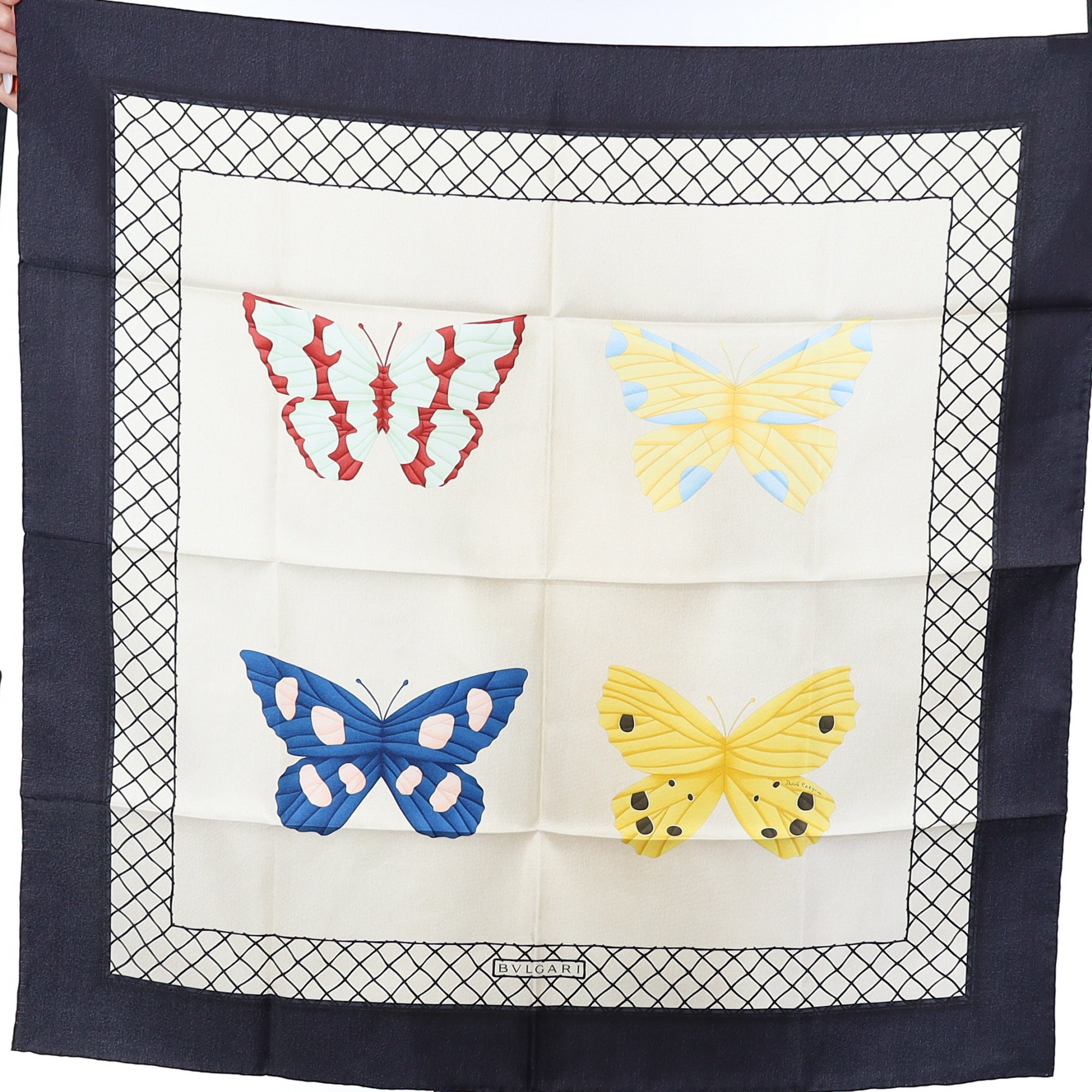 Brand New Bvlgari Butterfly Silk Scarf