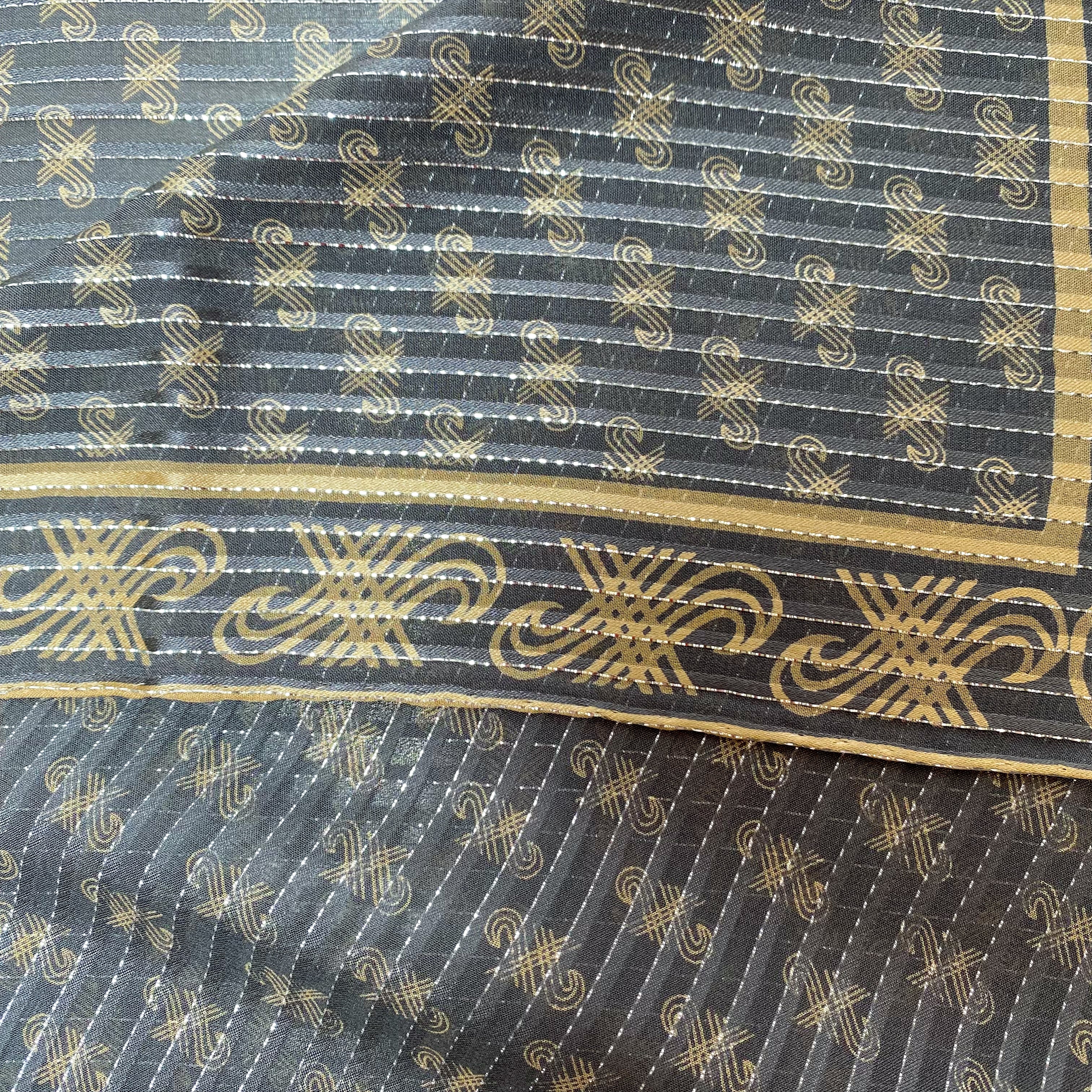 1970s Jaeger Logo Vintage Silk Scarf