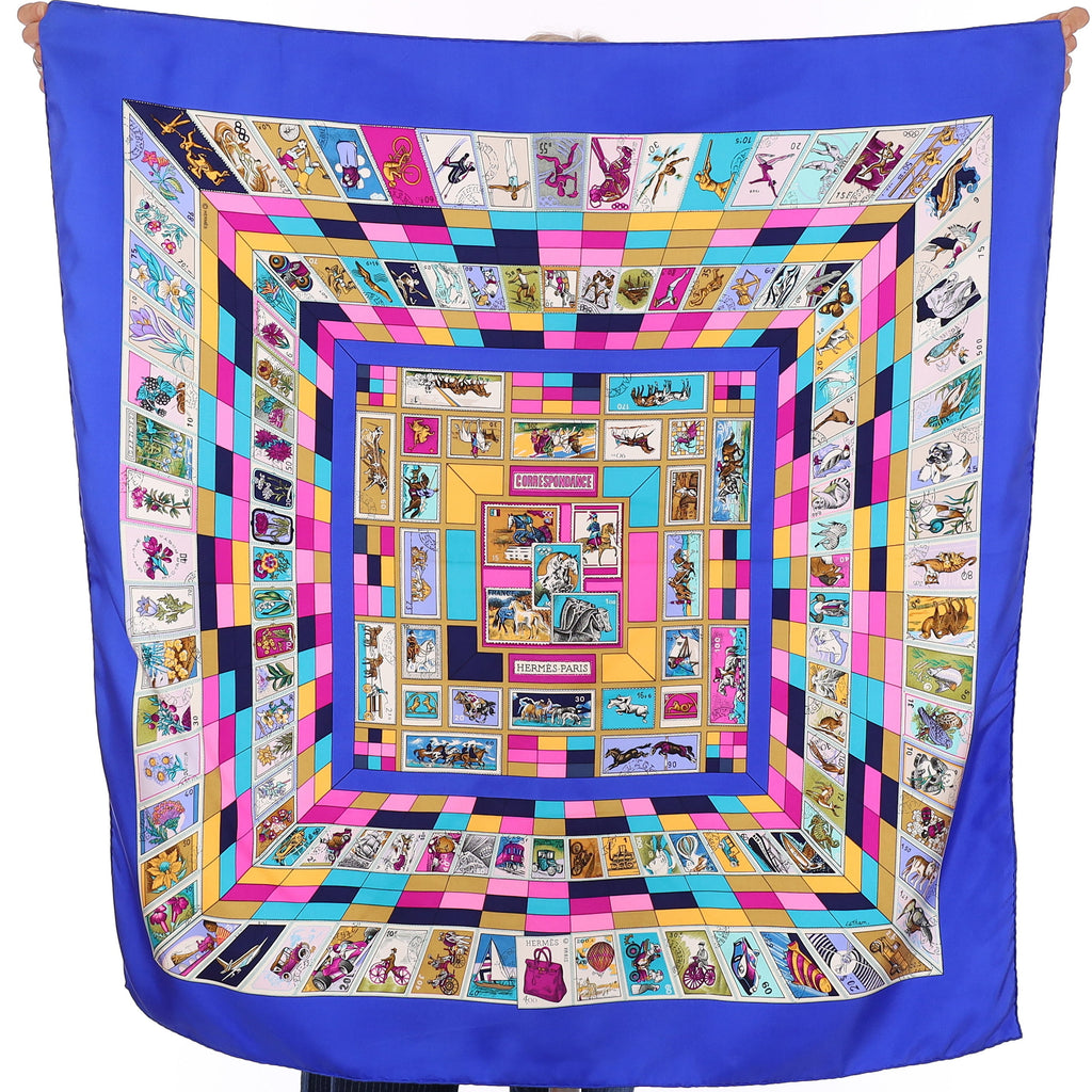 Hermès Correspondance Silk Scarf