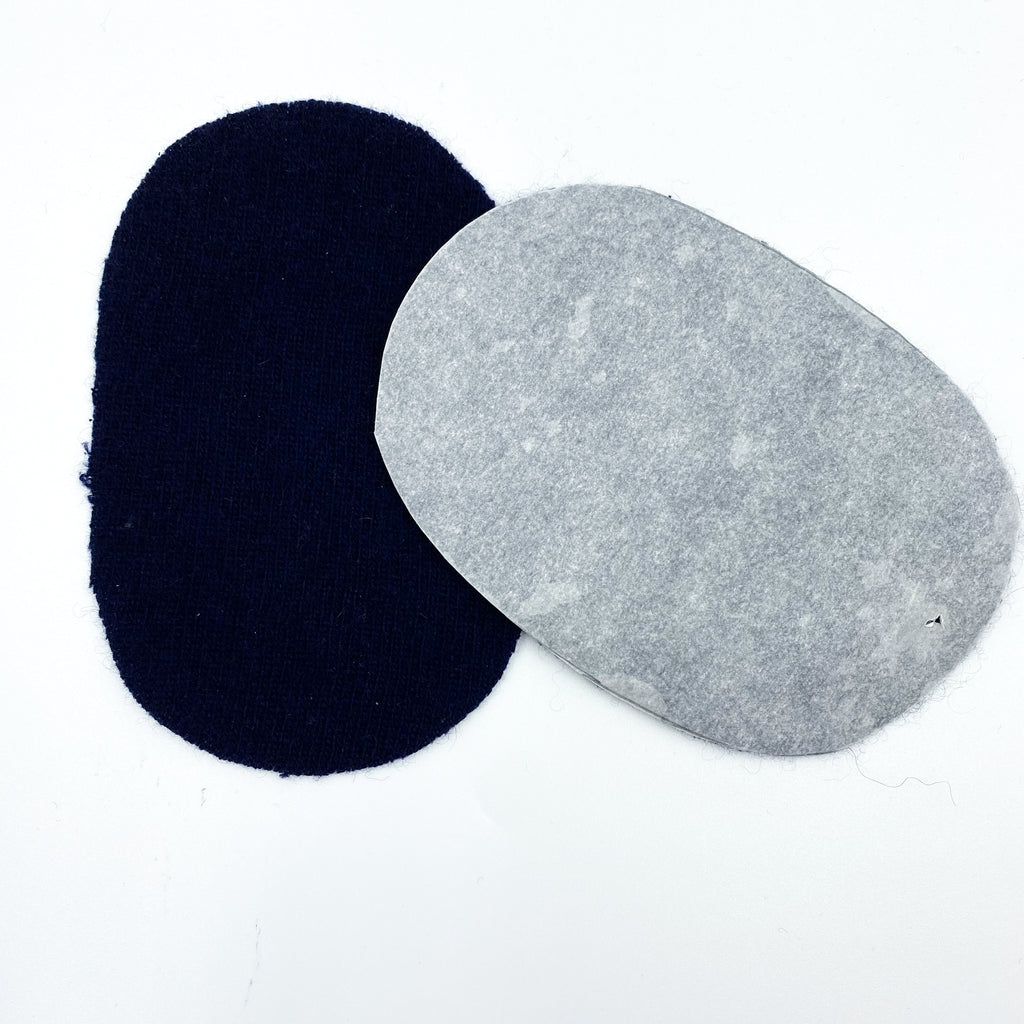 Navy Blue Elbow Patches for Machine Use - Large