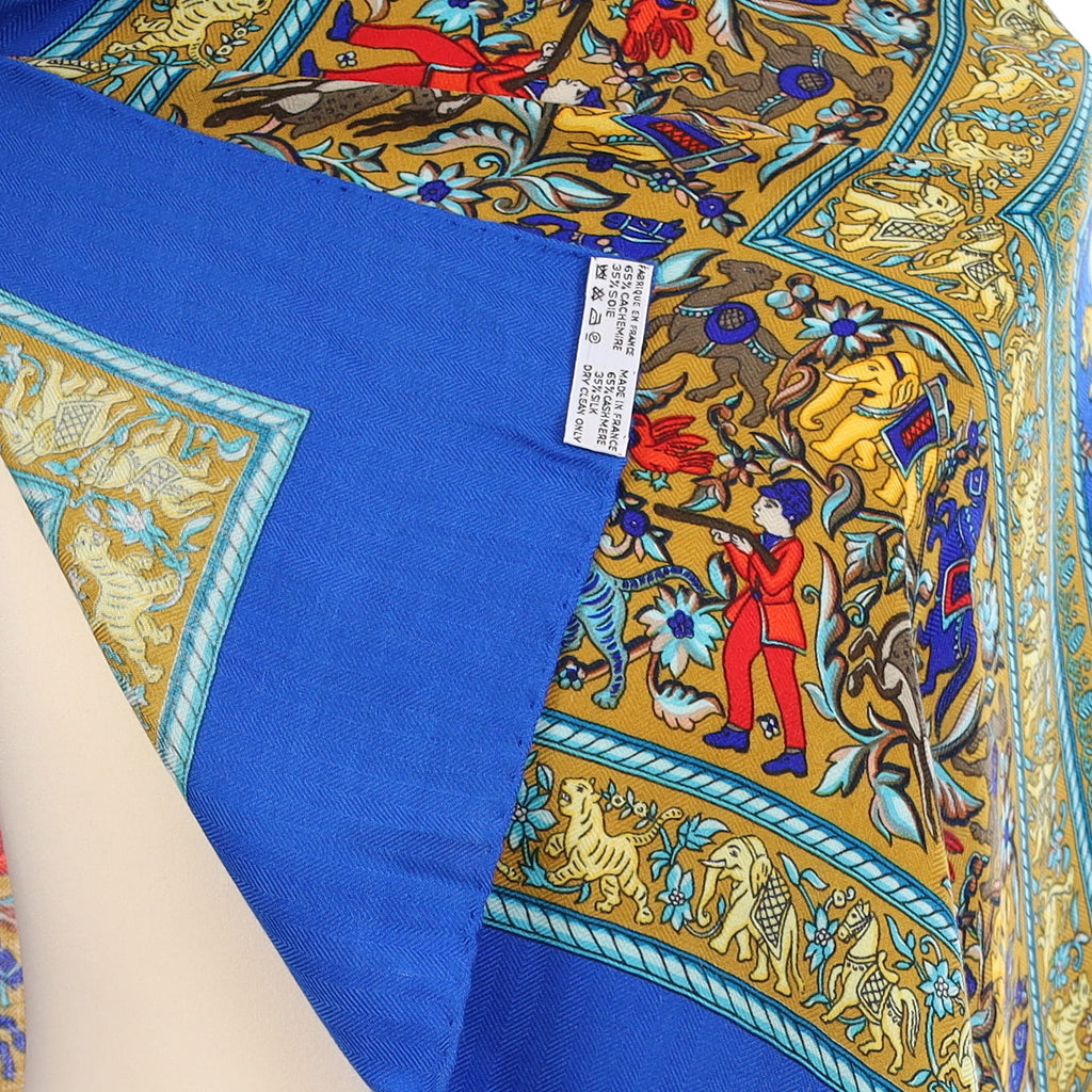 Brand New Hermès Chasse En Inde Cashmere Blend Scarf