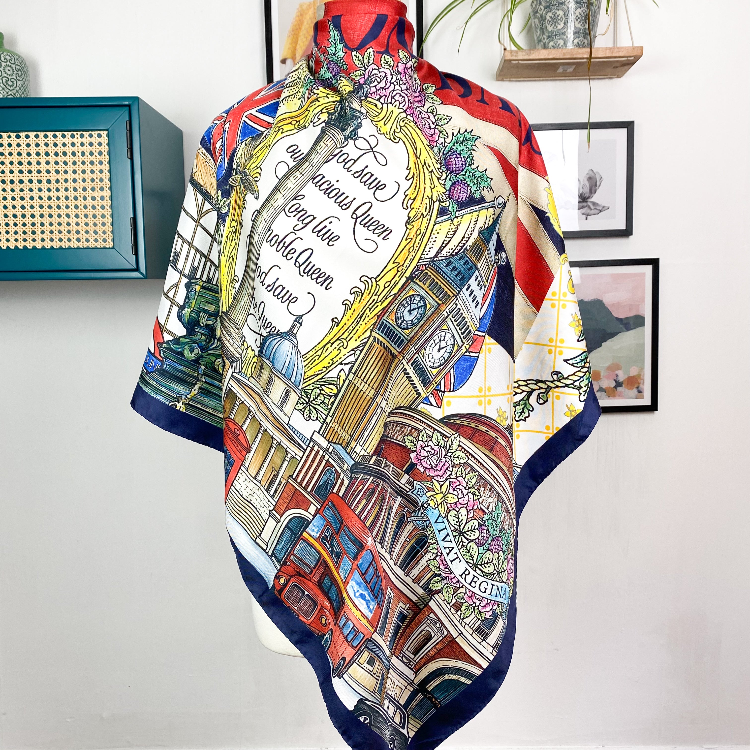 Halcyon Days Glorious Reign Silk Scarf