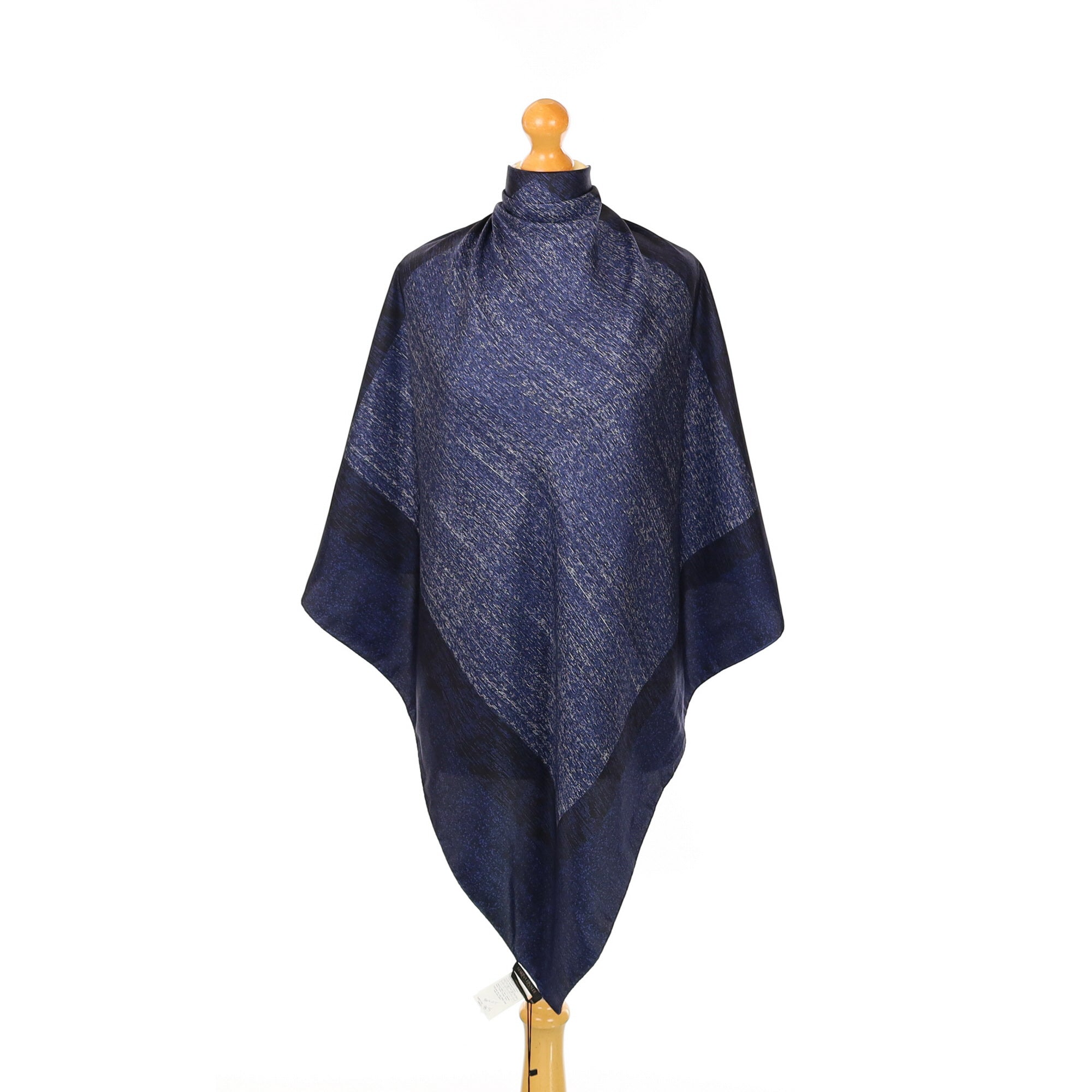 Brand New Marina Rinaldi Dark Blue Silk Scarf