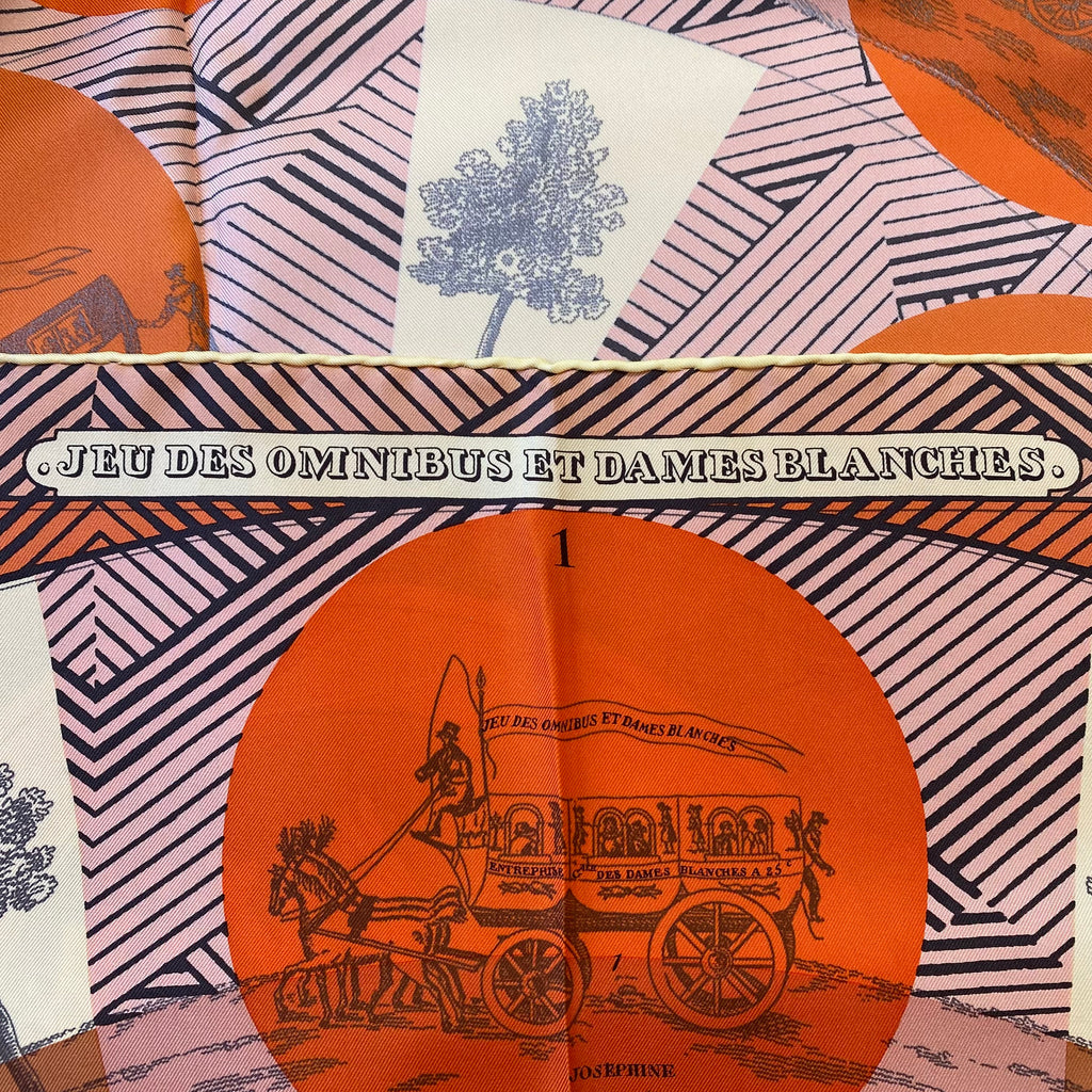 Pristine Boxed Hermès Jeu des Omnibus Remix Silk Scarf Rare