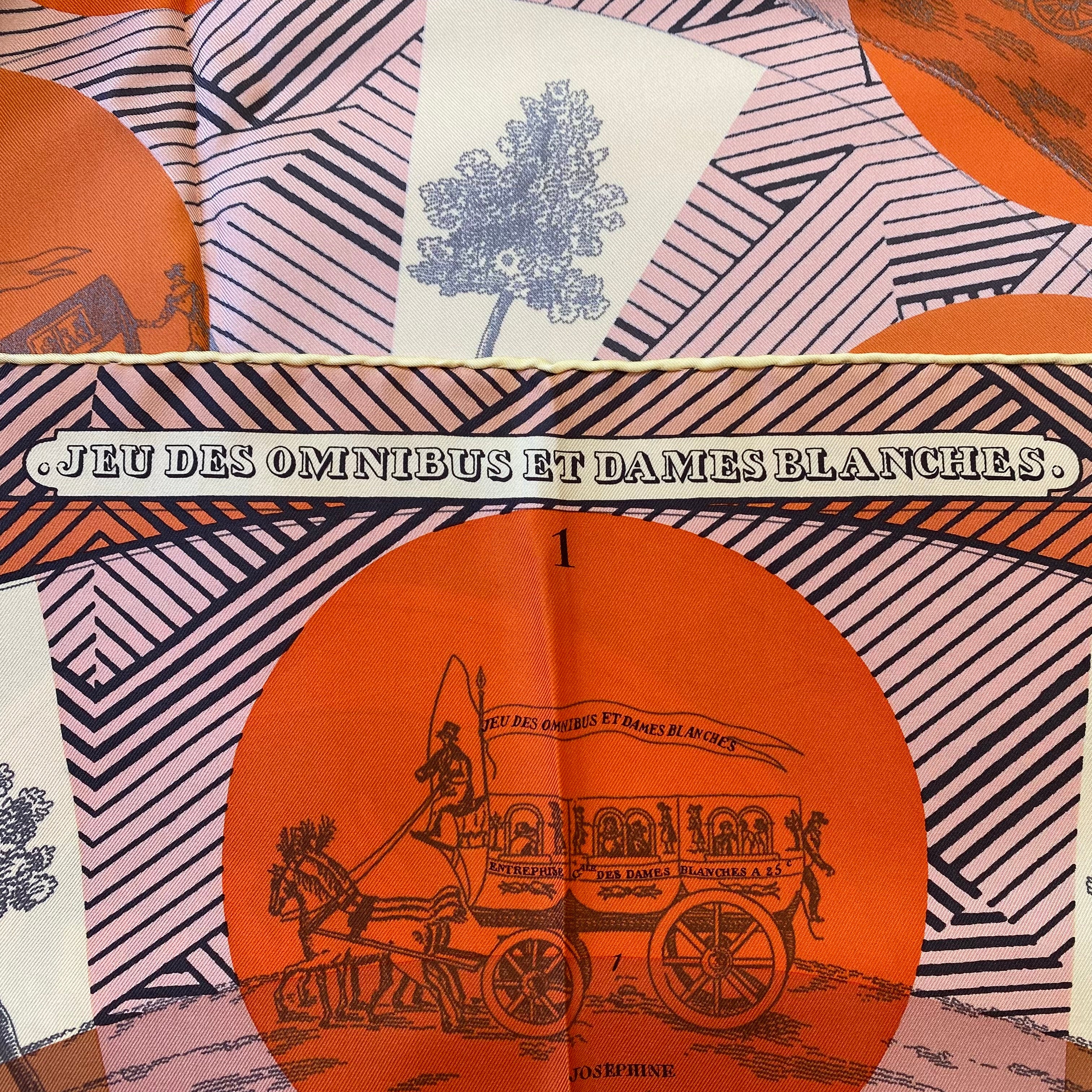 Pristine Boxed Hermès Jeu des Omnibus Remix Silk Scarf Rare