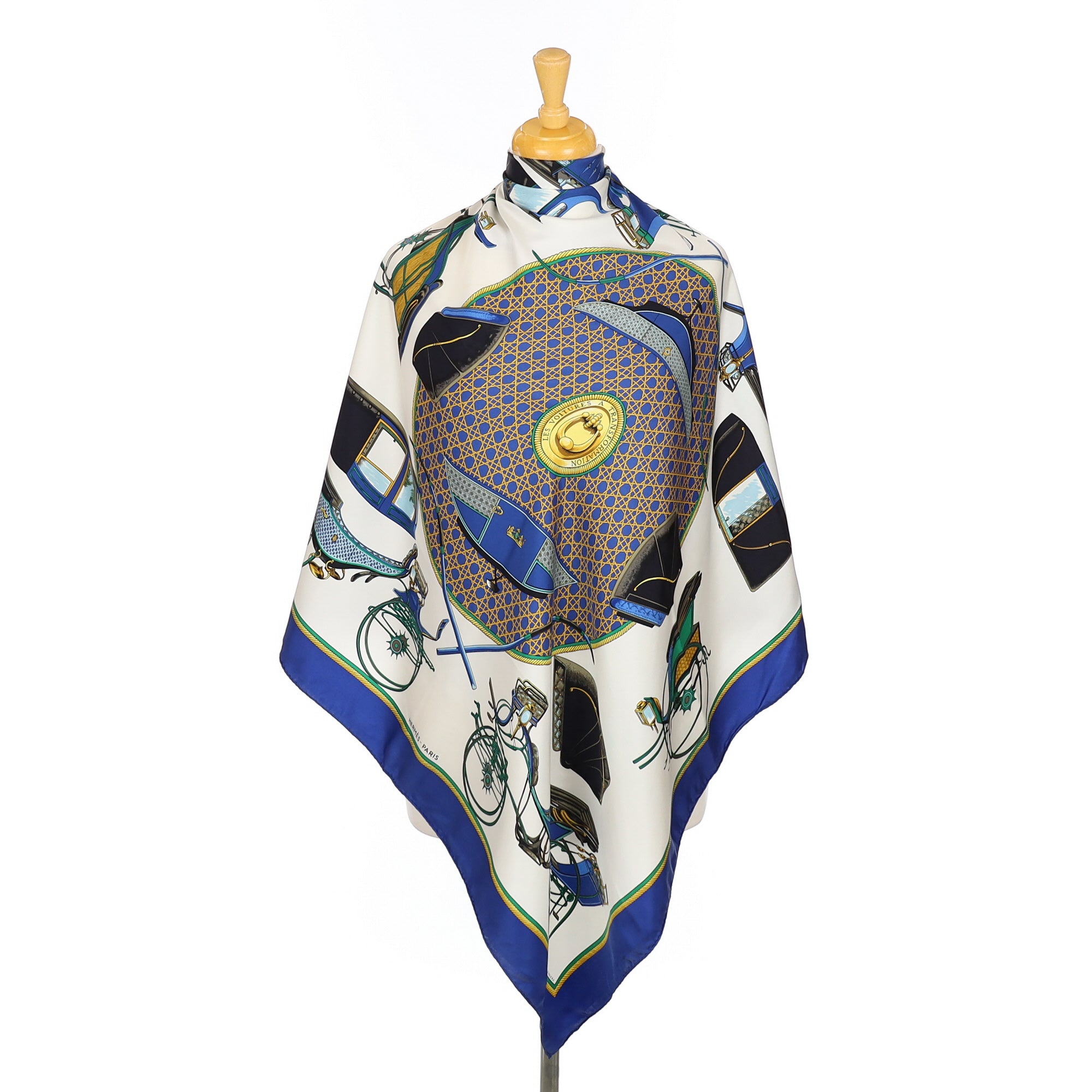 Hermès Les Voitures a Transformation Silk Scarf